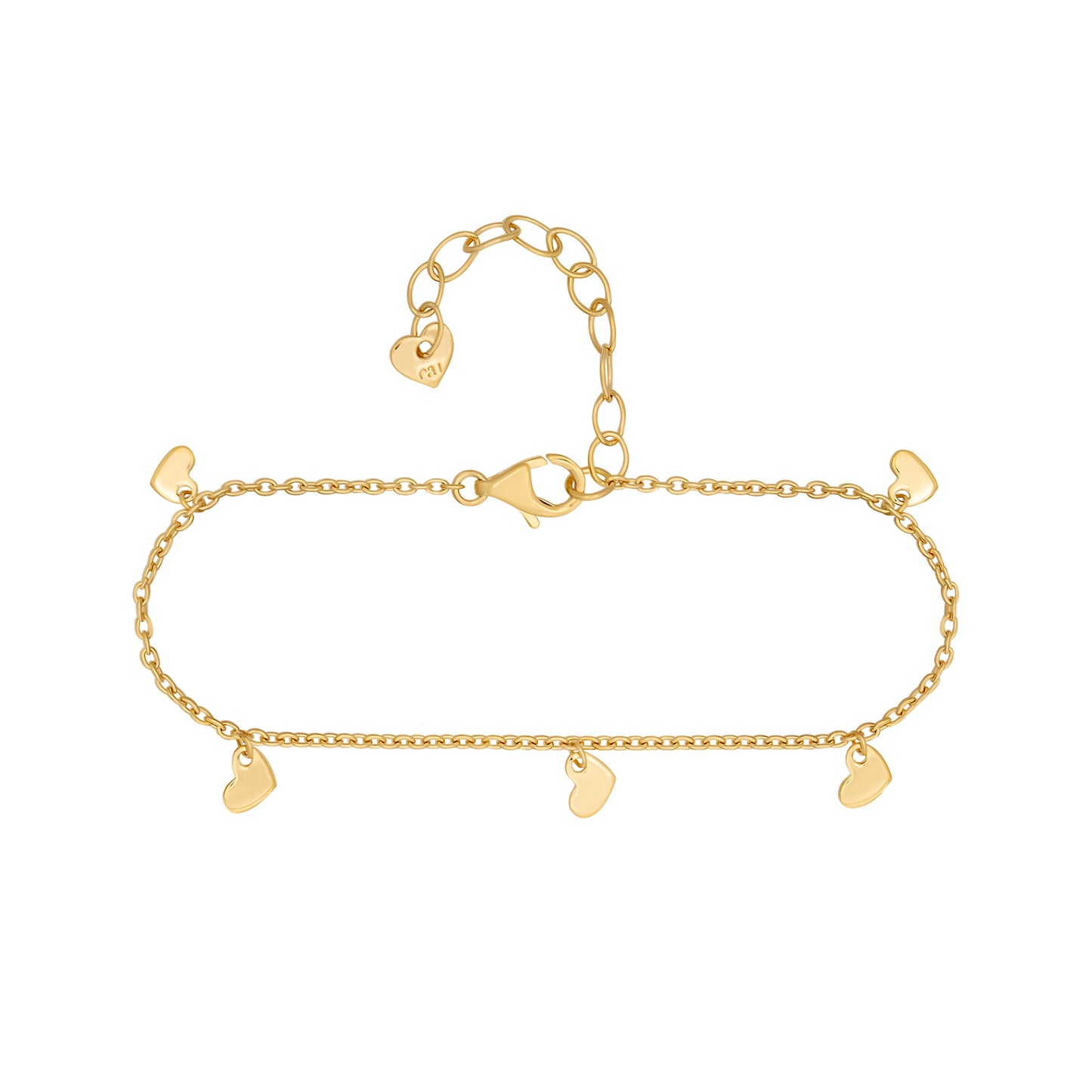 cai Armband Ankerkette 925/- Sterling Silber vergoldet 19,0cm