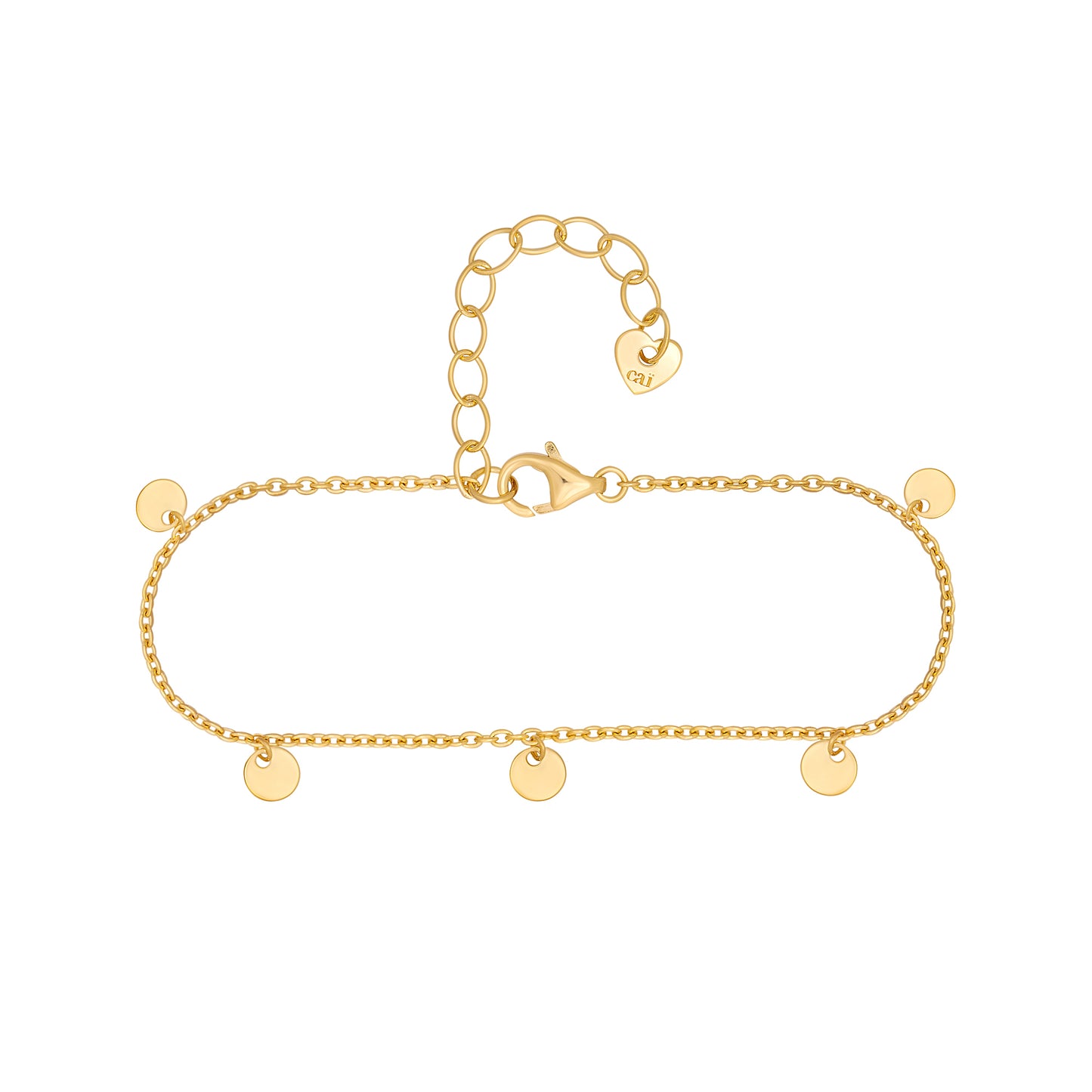 cai Armband Ankerkette 925/- Sterling Silber vergoldet 19,0cm