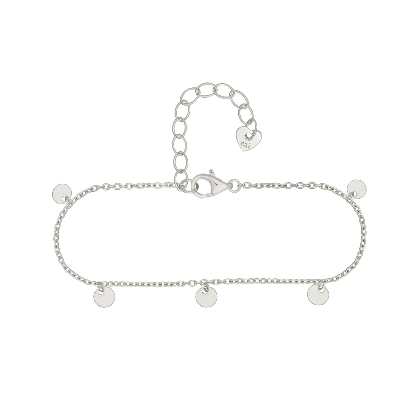 cai Armband Ankerkette 925/- Sterling Silber rhodiniert 19,0cm
