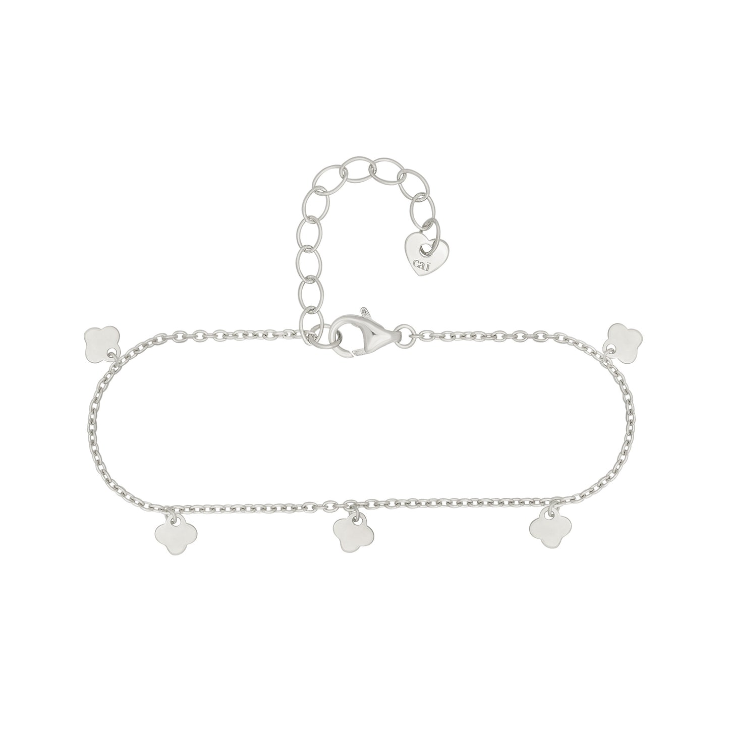 cai Armband Ankerkette 925/- Sterling Silber rhodiniert 19,0cm