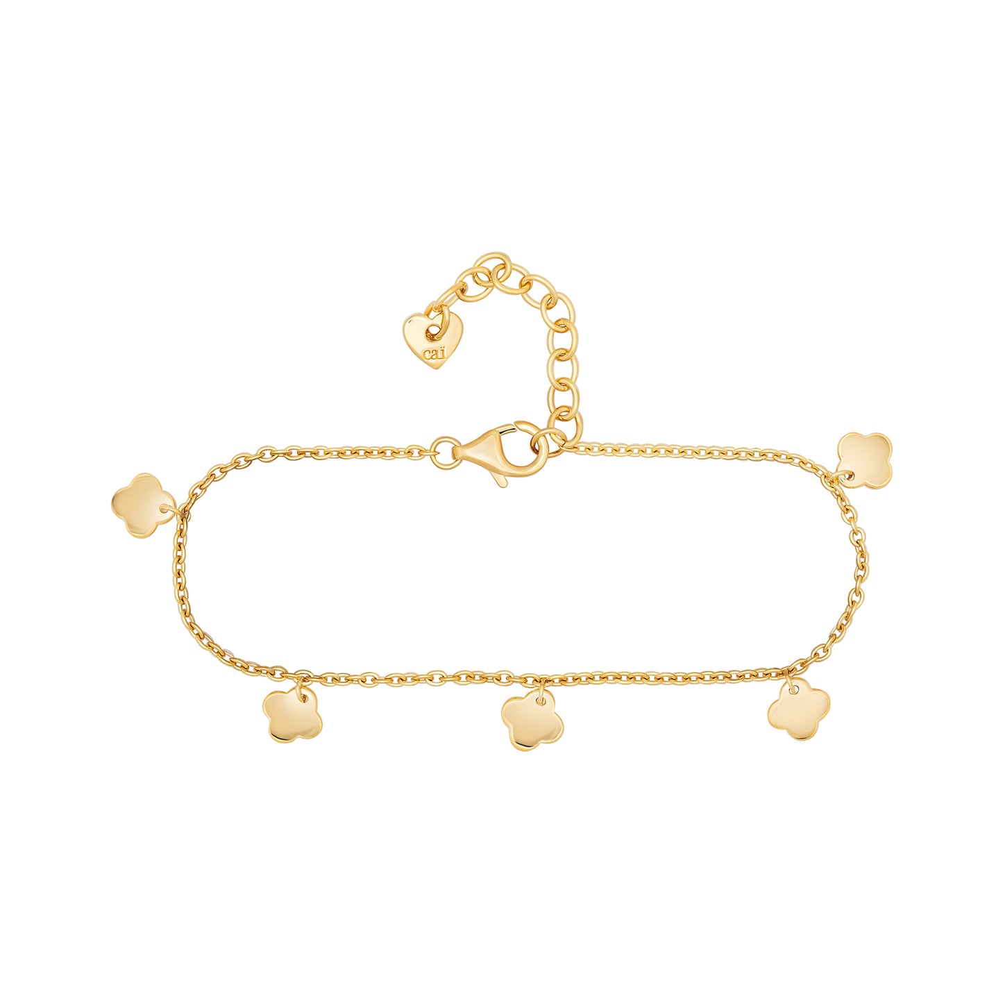 cai Fußkette Ankerkette 925/- Sterling Silber vergoldet 25,0cm ohne