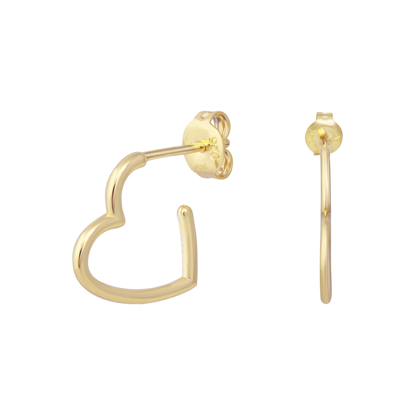 cai Creole 925/- Sterling Silber vergoldet 1,5cm ohne Stein