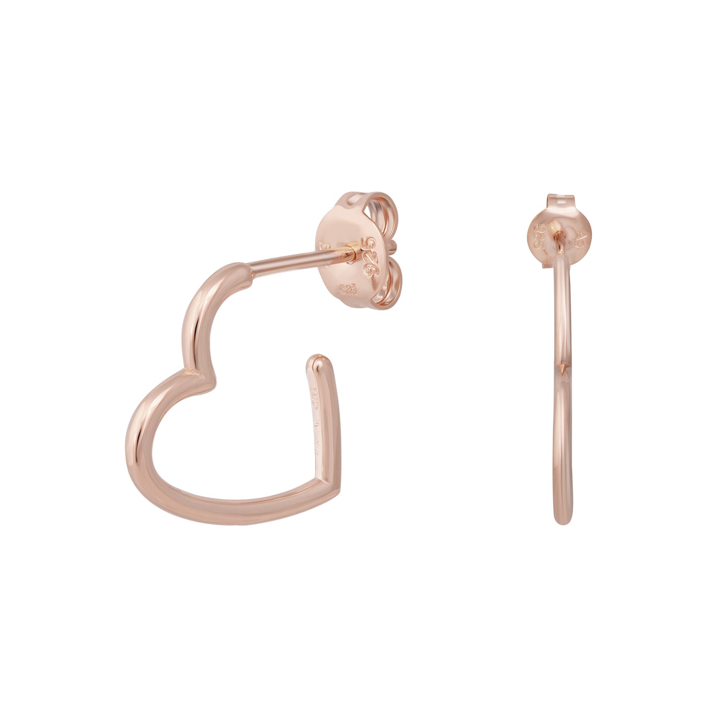 cai Creole 925/- Sterling Silber rotvergoldet 1,5cm ohne Stein