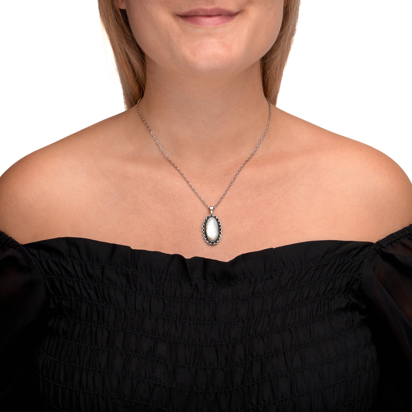 Halskette Ankerkette 925/- Sterling Silber oxydiert 45cm Markasit