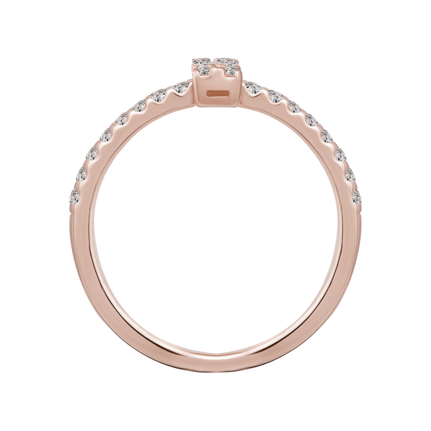 cai Ring 925/- Sterling Silber rotvergoldet Zirkonia