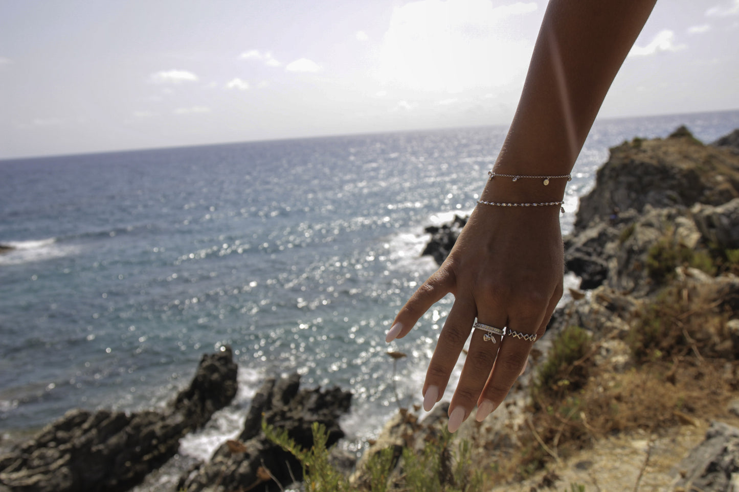 cai Armband Venezianerkette 925/- Sterling Silber rhodiniert 19,0cm