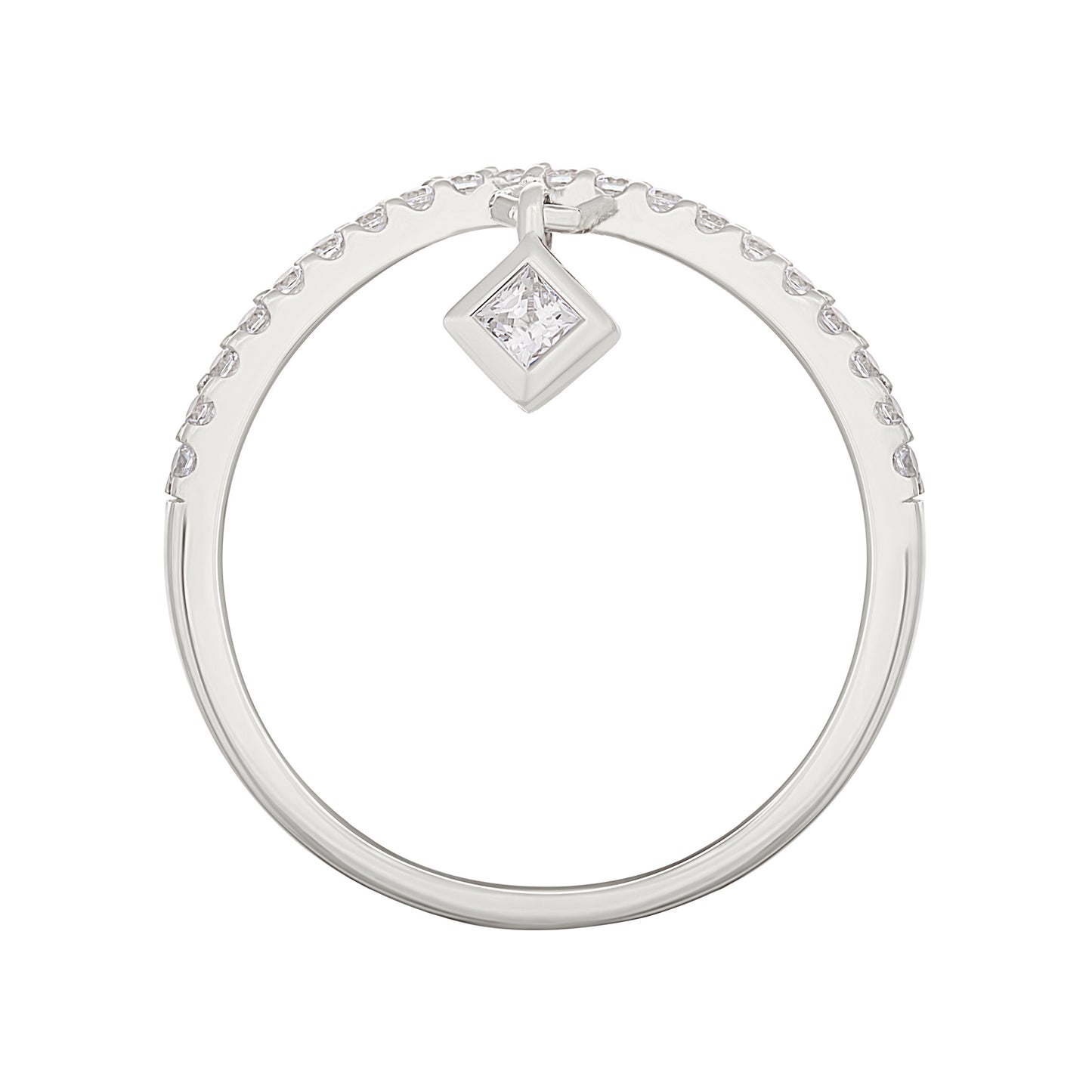 cai Ring 925/- Sterling Silber rhodiniert Zirkonia