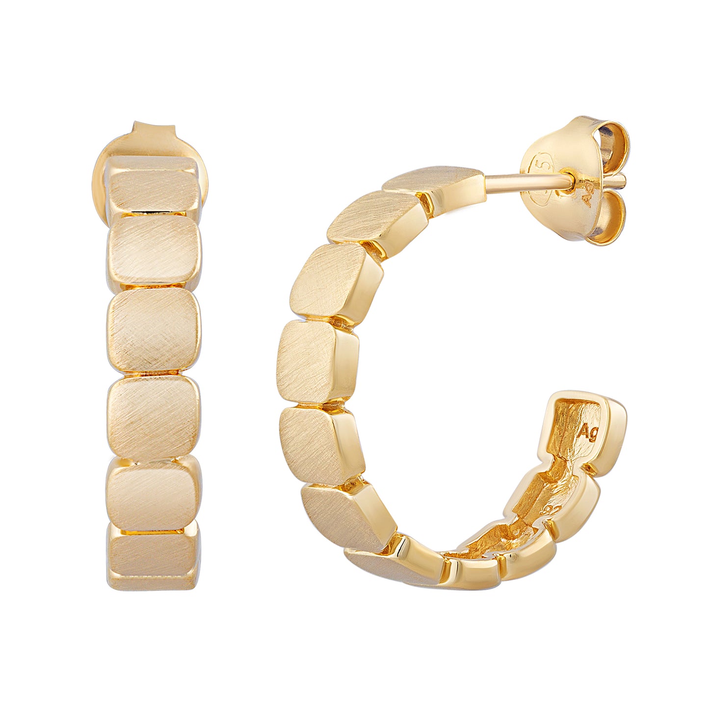 cai Creole 925/- Sterling Silber vergoldet 2,0cm ohne