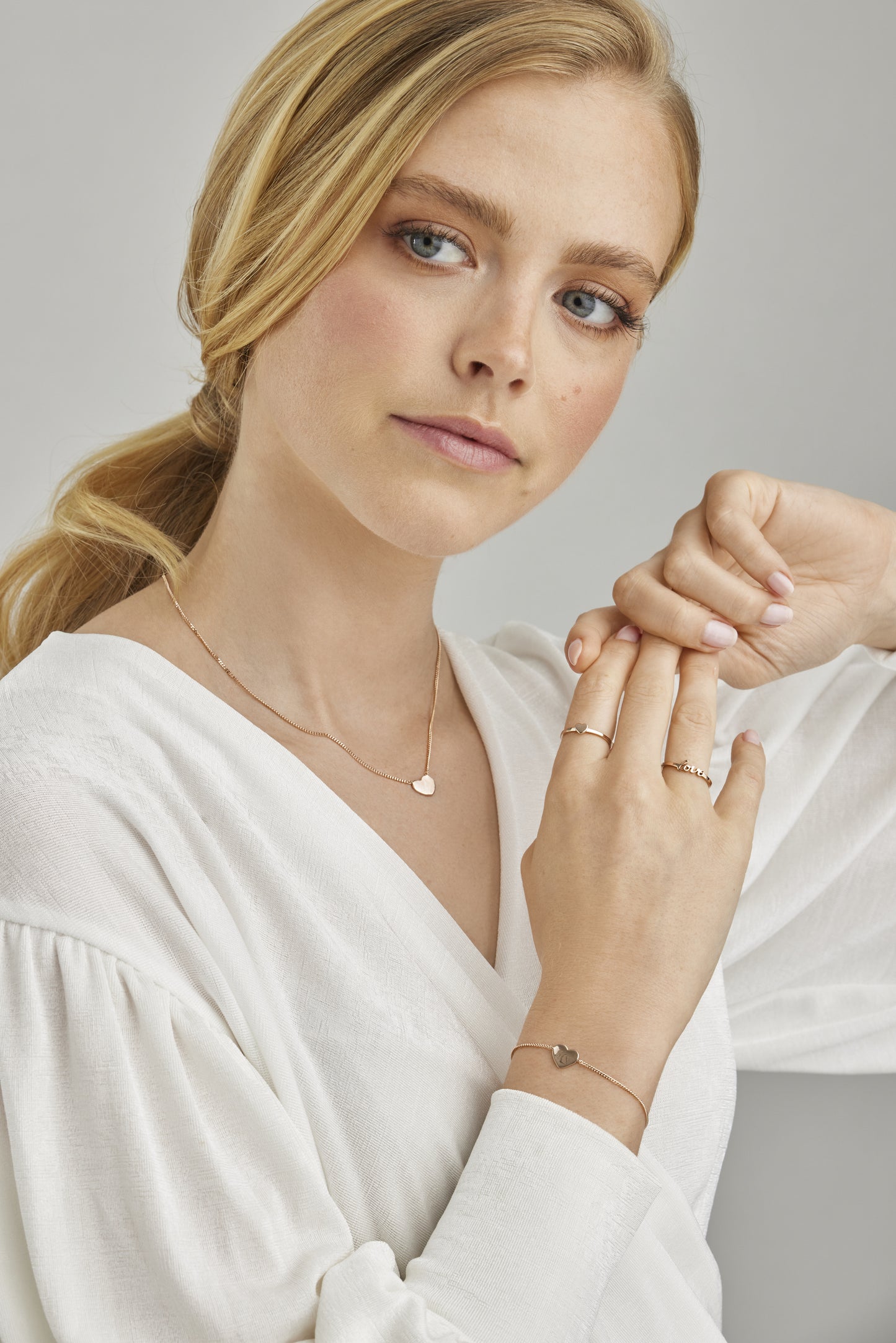 cai Armband Flachpanzerkette 925/- Sterling Silber rotvergoldet 19,0cm ohne Stein