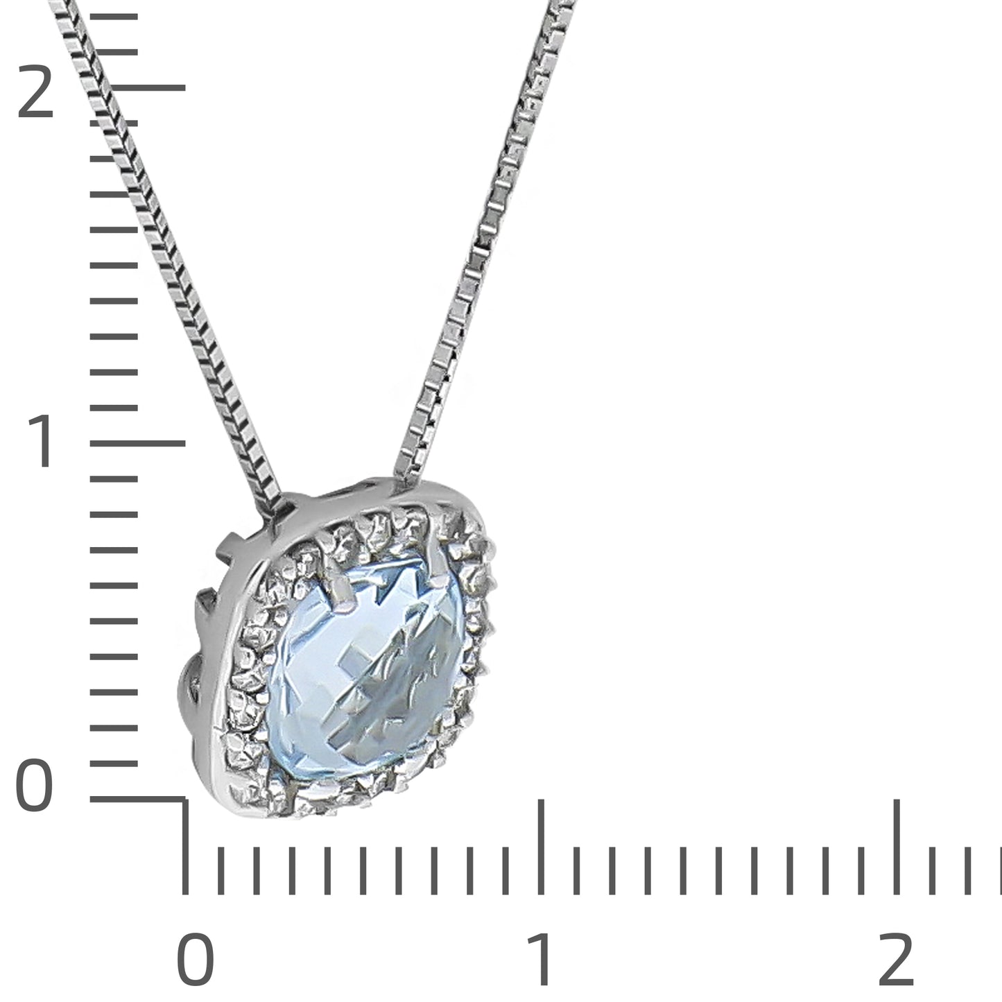 Anhänger mit Kette 375/- Gold 42cm Topas