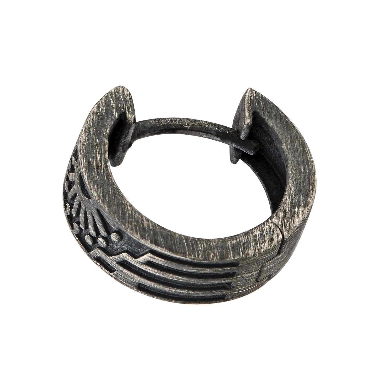 cai Single Creole 925/- Sterling Silber oxidiert 1,3cm