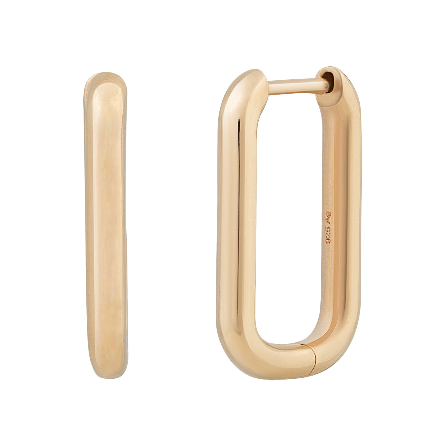 cai Creole 925/- Sterling Silber vergoldet 1,9cm ohne Stein