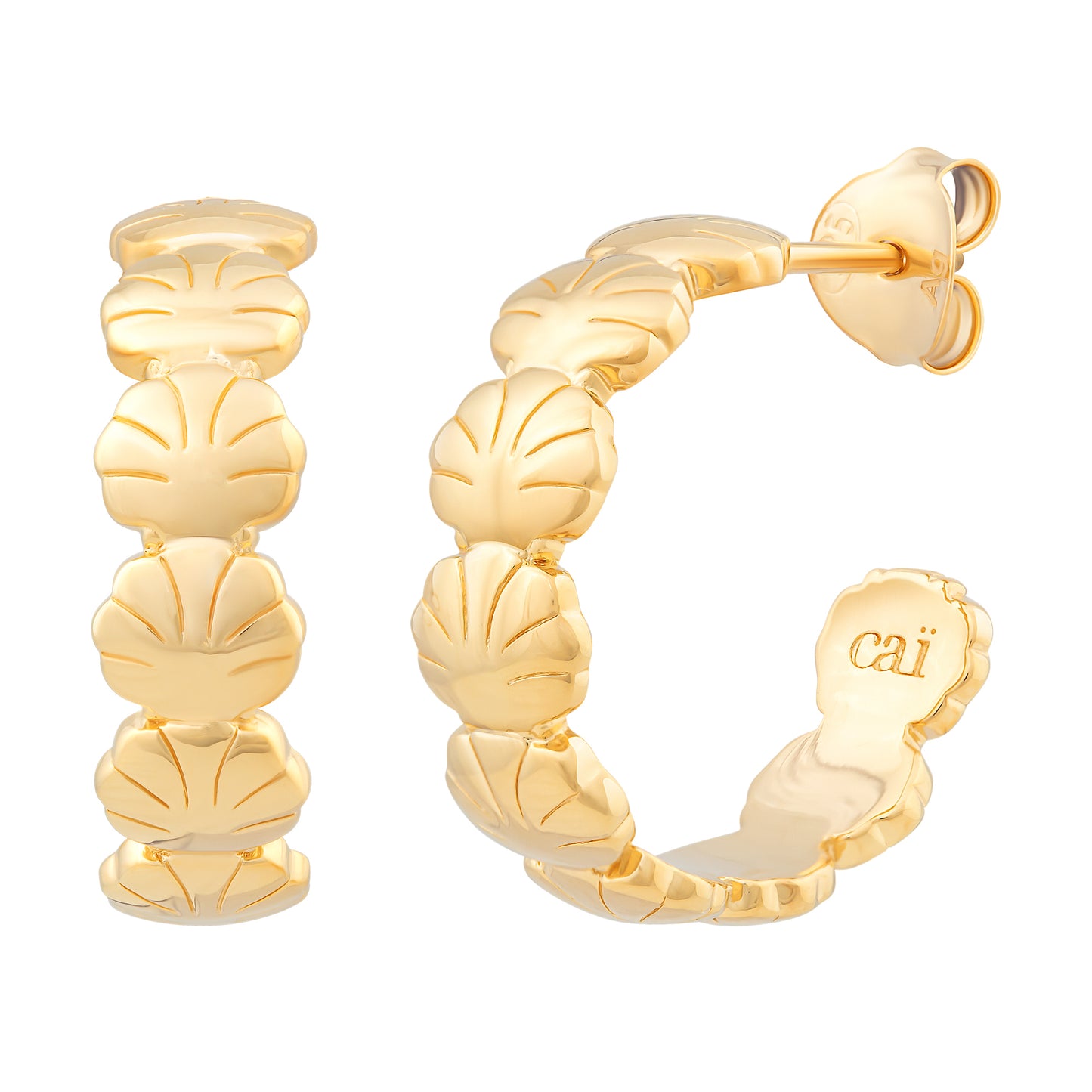 cai Creole 925 Sterling Silber vergoldet 1,8cm ohne