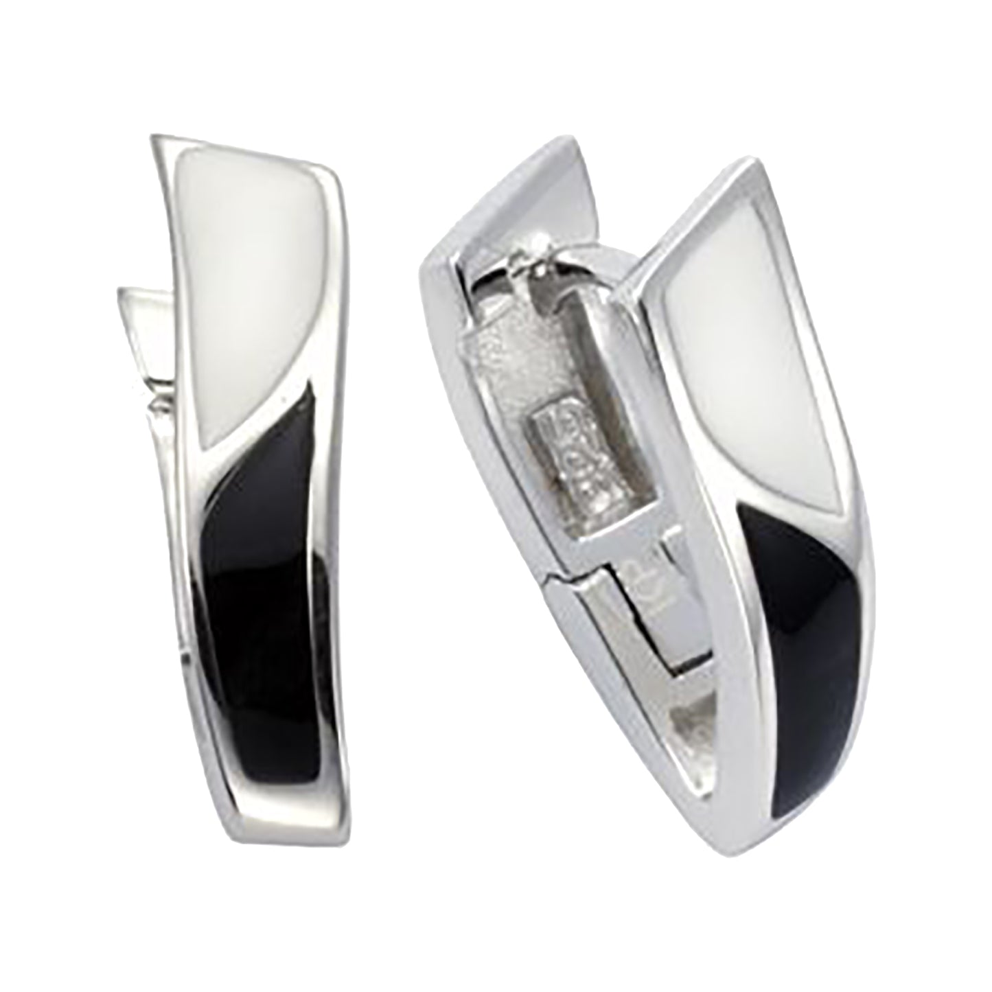 Klappcreolen 925/- Sterling Silber rhodiniert 1,9cm