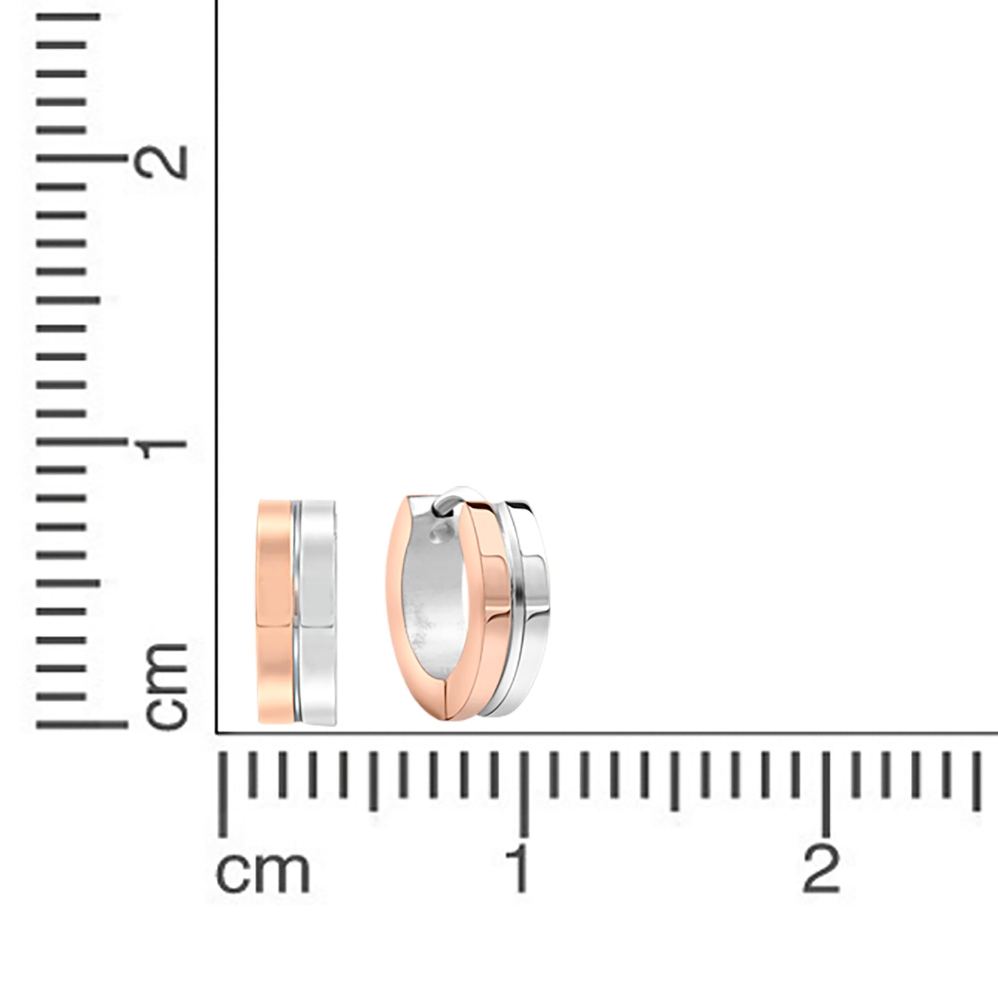 Creolen Edelstahl rotvergoldet 1,3cm