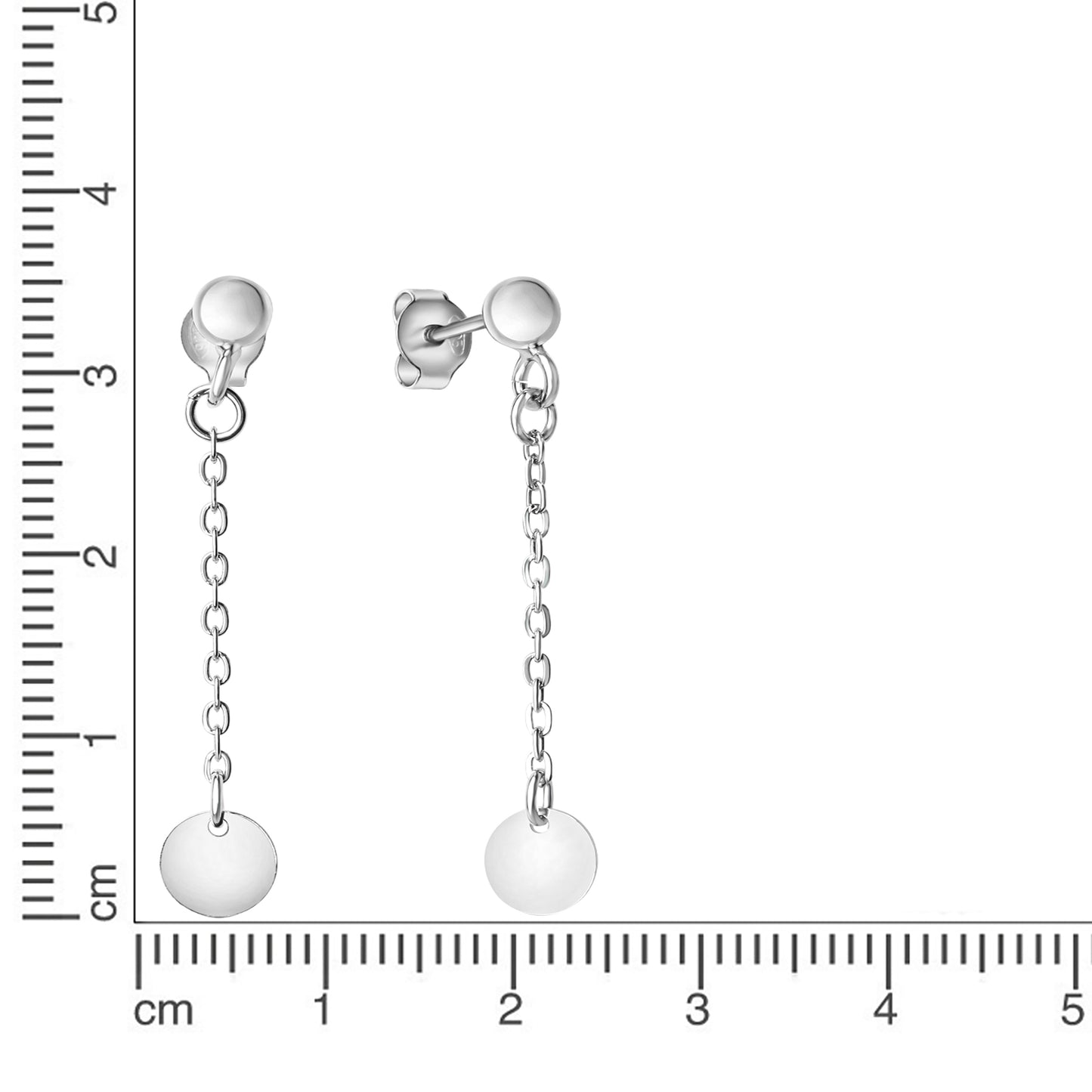 Ohrhänger 925/- Sterling Silber rhodiniert 4,1cm