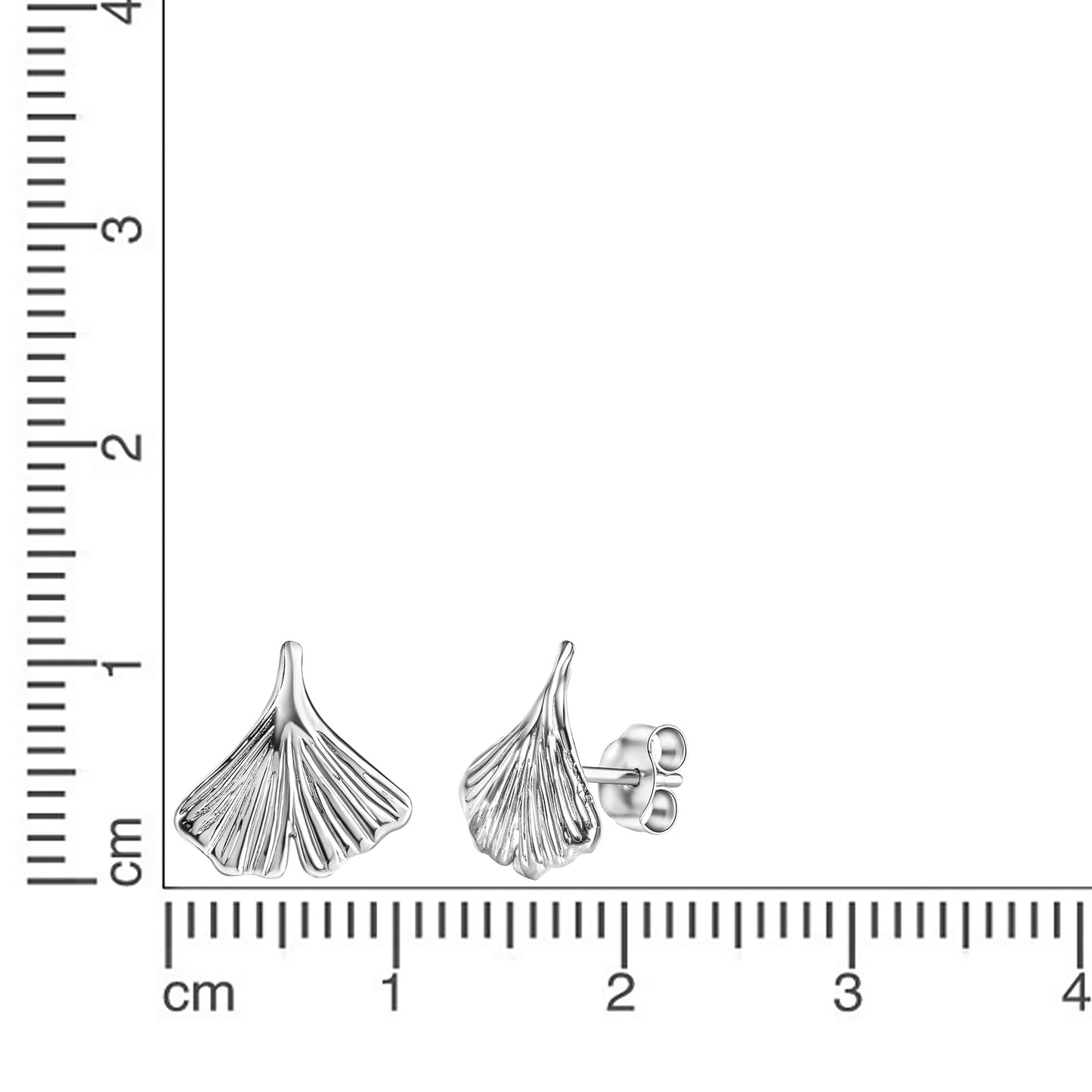 Ohrstecker 375/- Gold Weißgold 1,2cm
