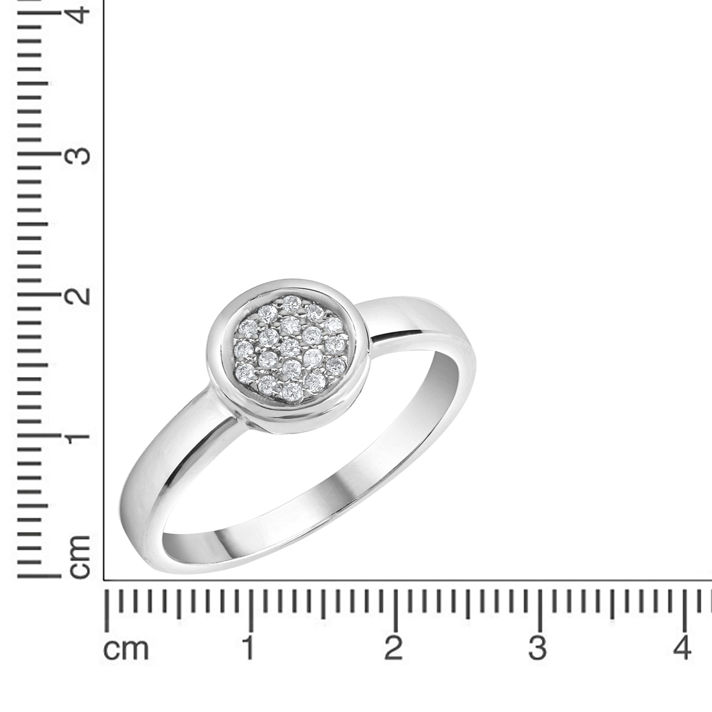 Ring 925/- Sterling Silber rhodiniert Zirkonia