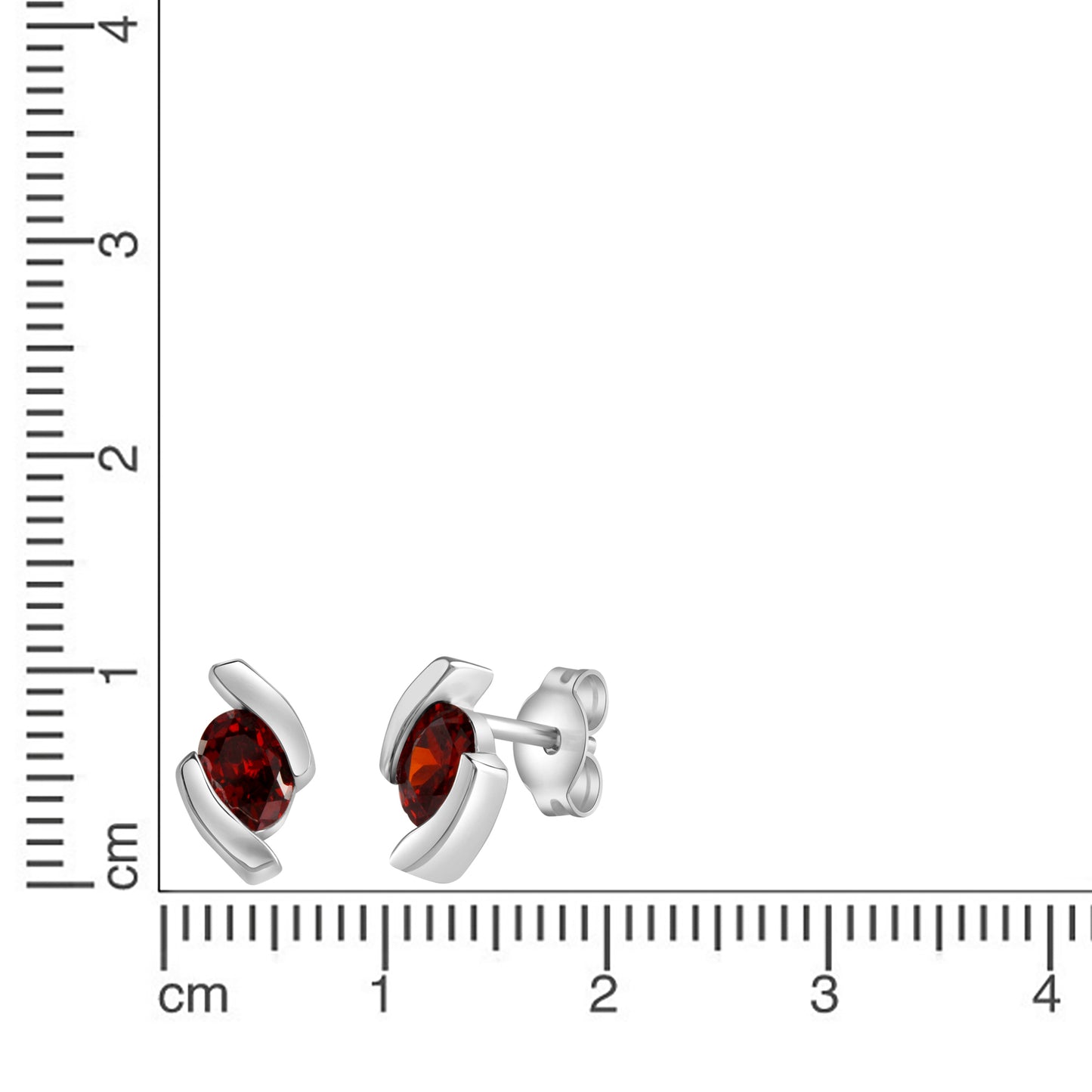 Ohrstecker 925/- Sterling Silber rhodiniert 0,9cm Zirkonia