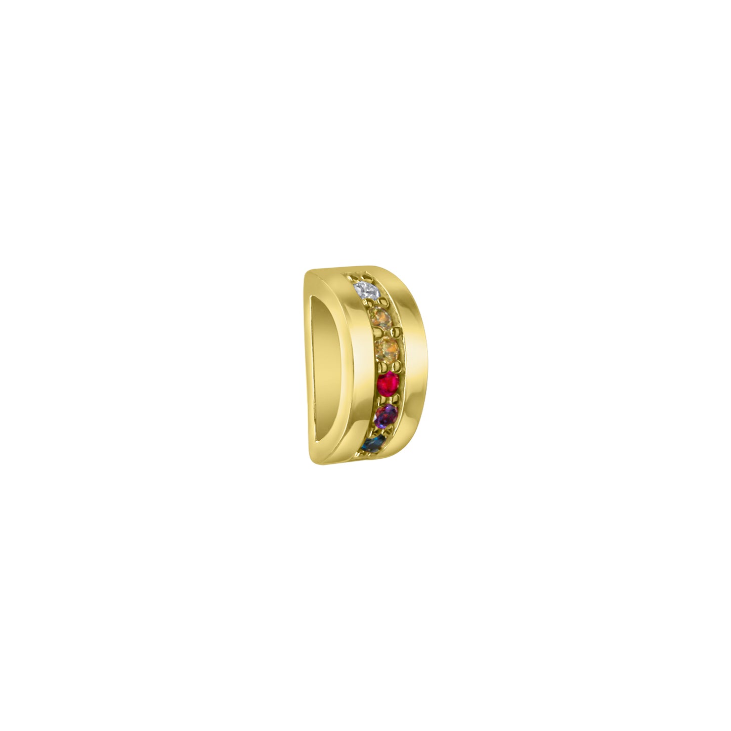 Anhänger 925/- Sterling Silber vergoldet 1,0cm Zirkonia