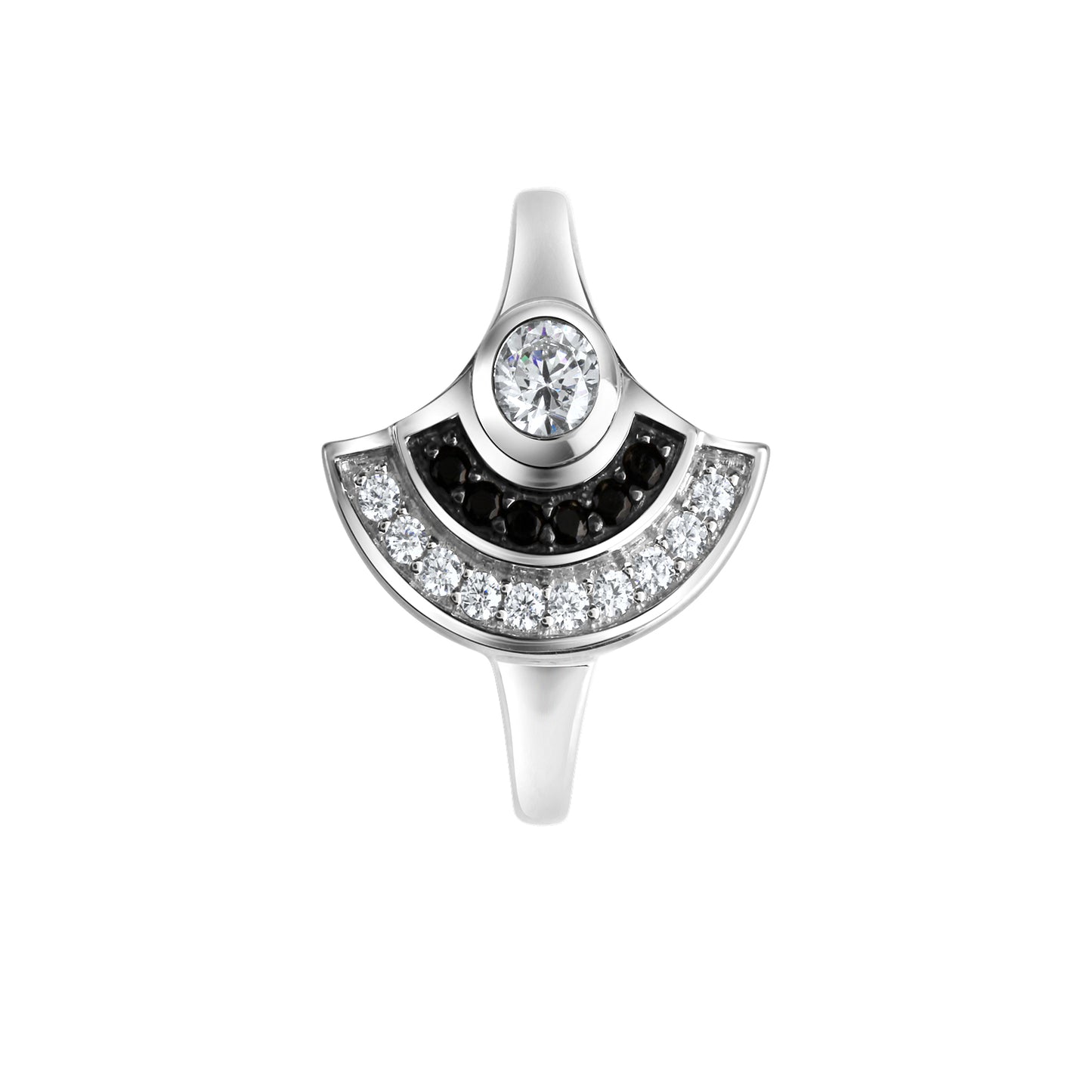Ring 925/- Sterling Silber rhodiniert Zirkonia