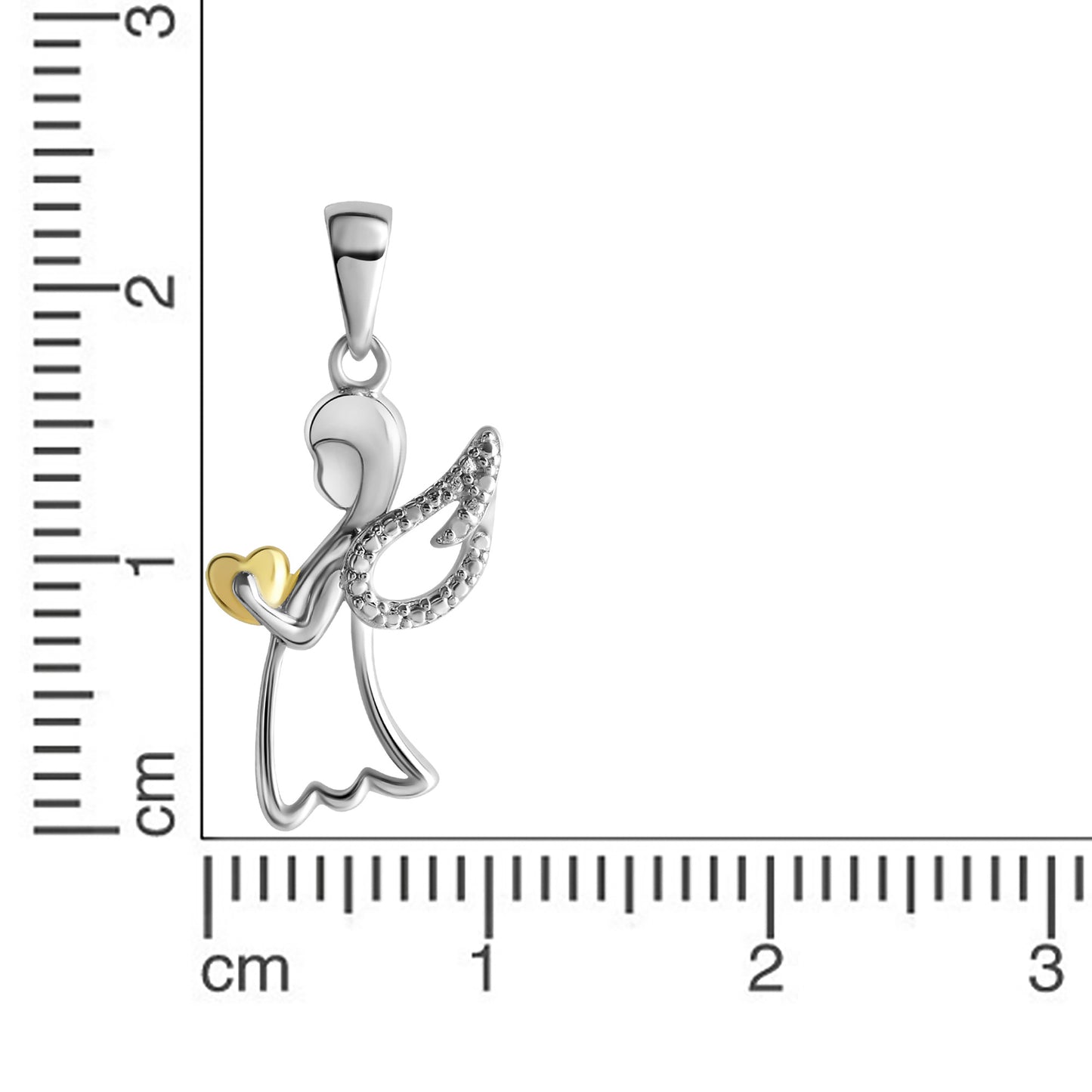 Anhänger 925/- Sterling Silber rhodiniert (teil) 2,5cm Diamant 0,0035ct.
