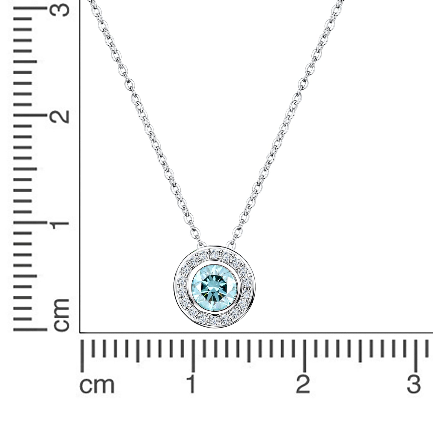 Collier Ankerkette 925/- Sterling Silber rhodiniert 45,0cm Blautopas beh.