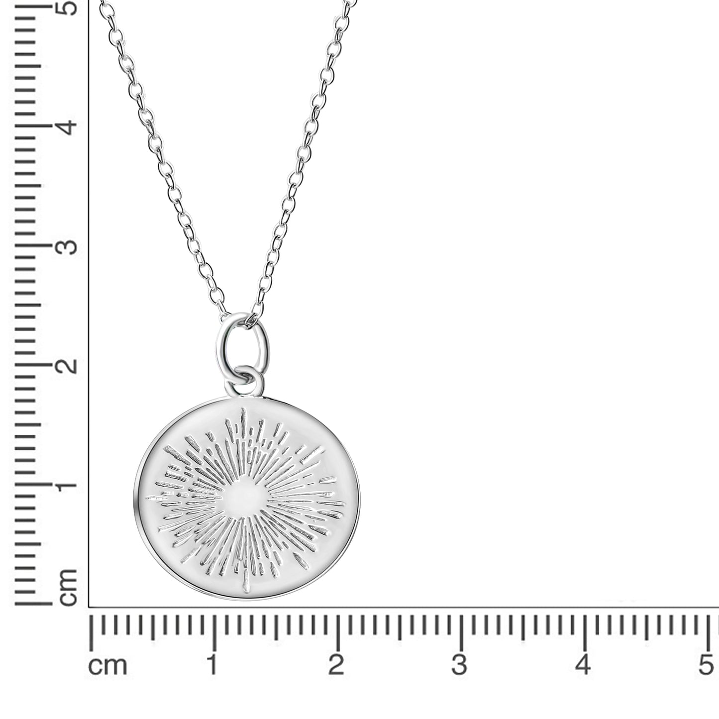 Anhänger mit Kette Ankerkette 925/- Sterling Silber rhodiniert 45,0cm