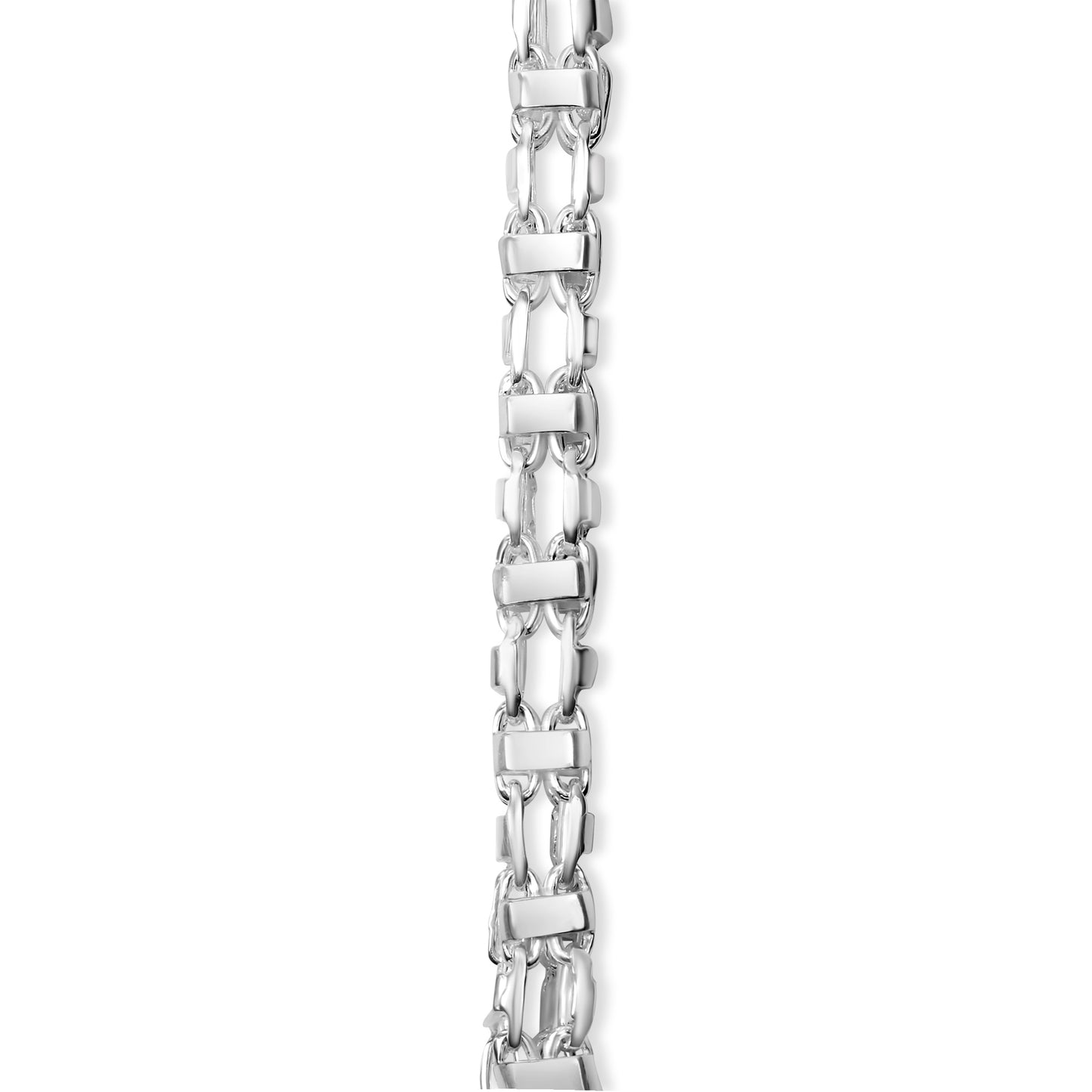 Collier Fantasiekette 925/- Sterling Silber versilbert 55cm