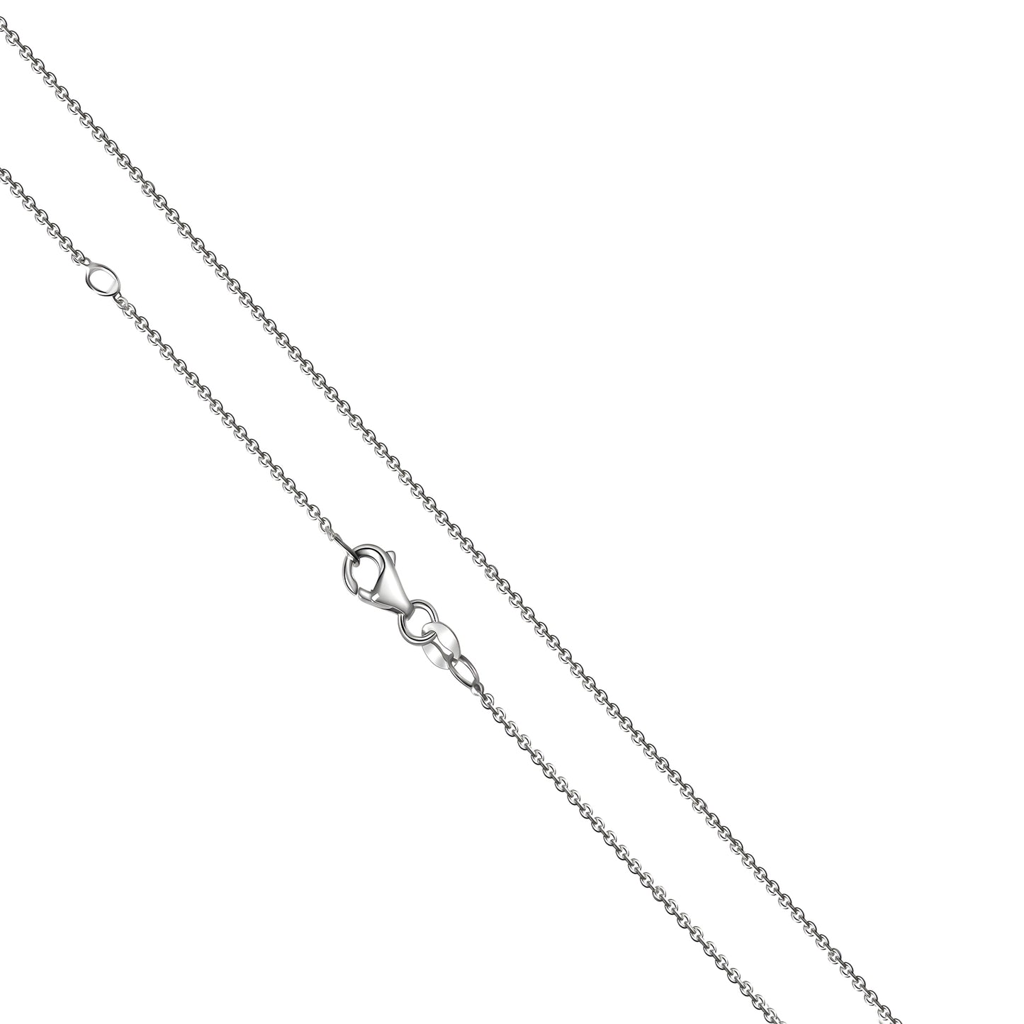 Kette Ankerkette 333/- Gold rhodiniert 45,0cm