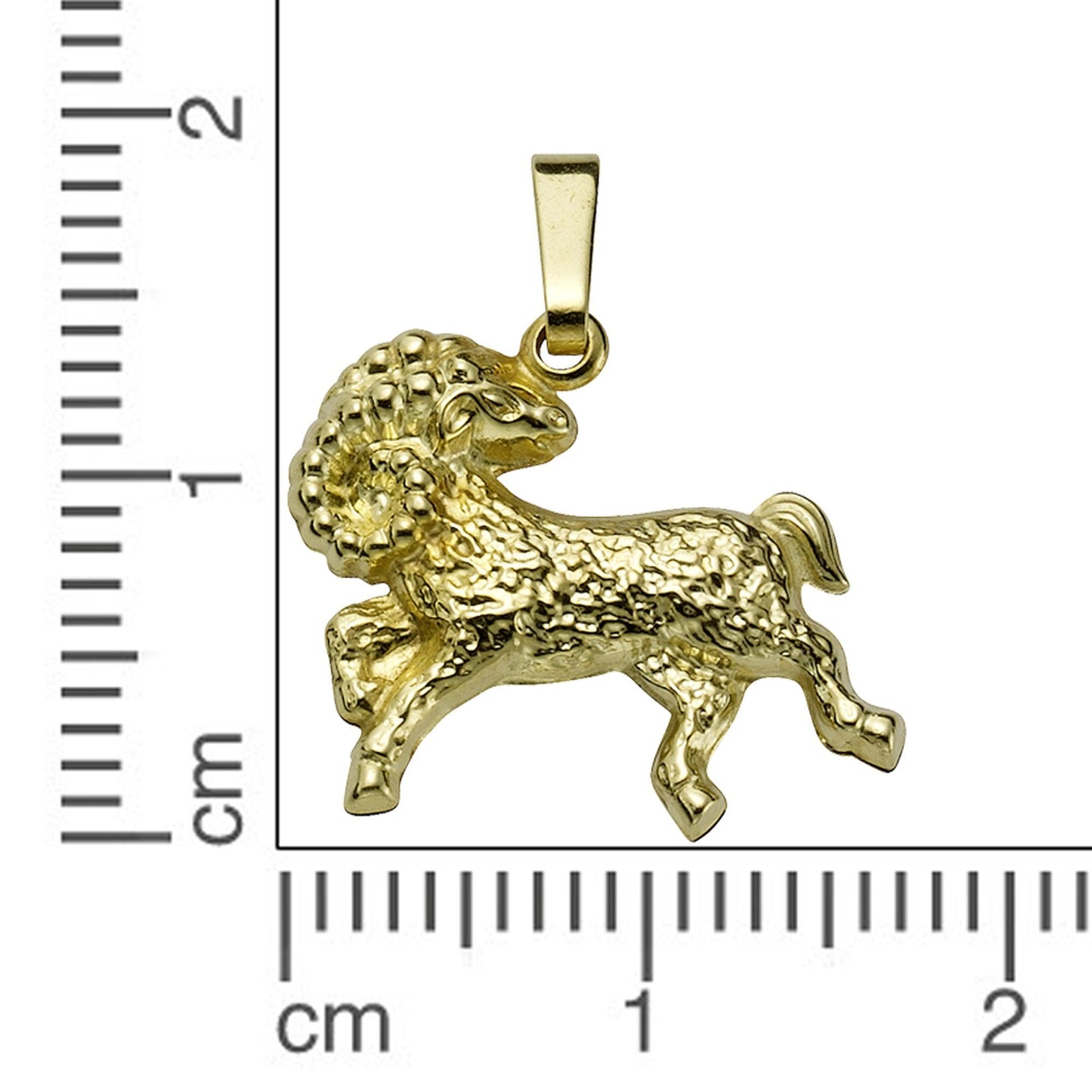 Anhänger Sternzeichen Widder 585/- Gold 1,8cm