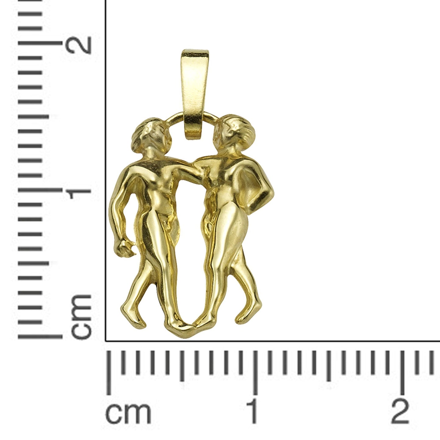 Anhänger Sternzeichen Zwillinge 585/- Gold 1,8cm