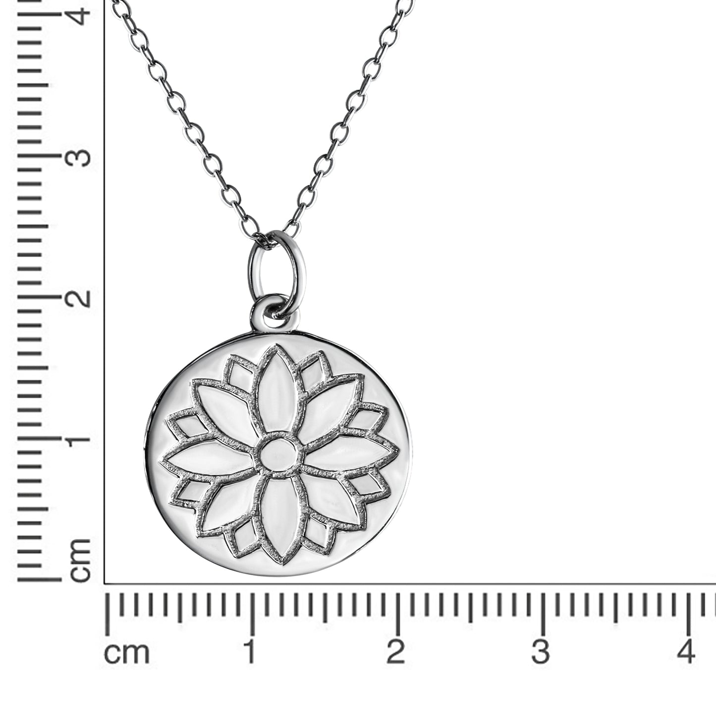 Anhänger mit Kette Ankerkette 925/- Sterling Silber rhodiniert 45,0cm