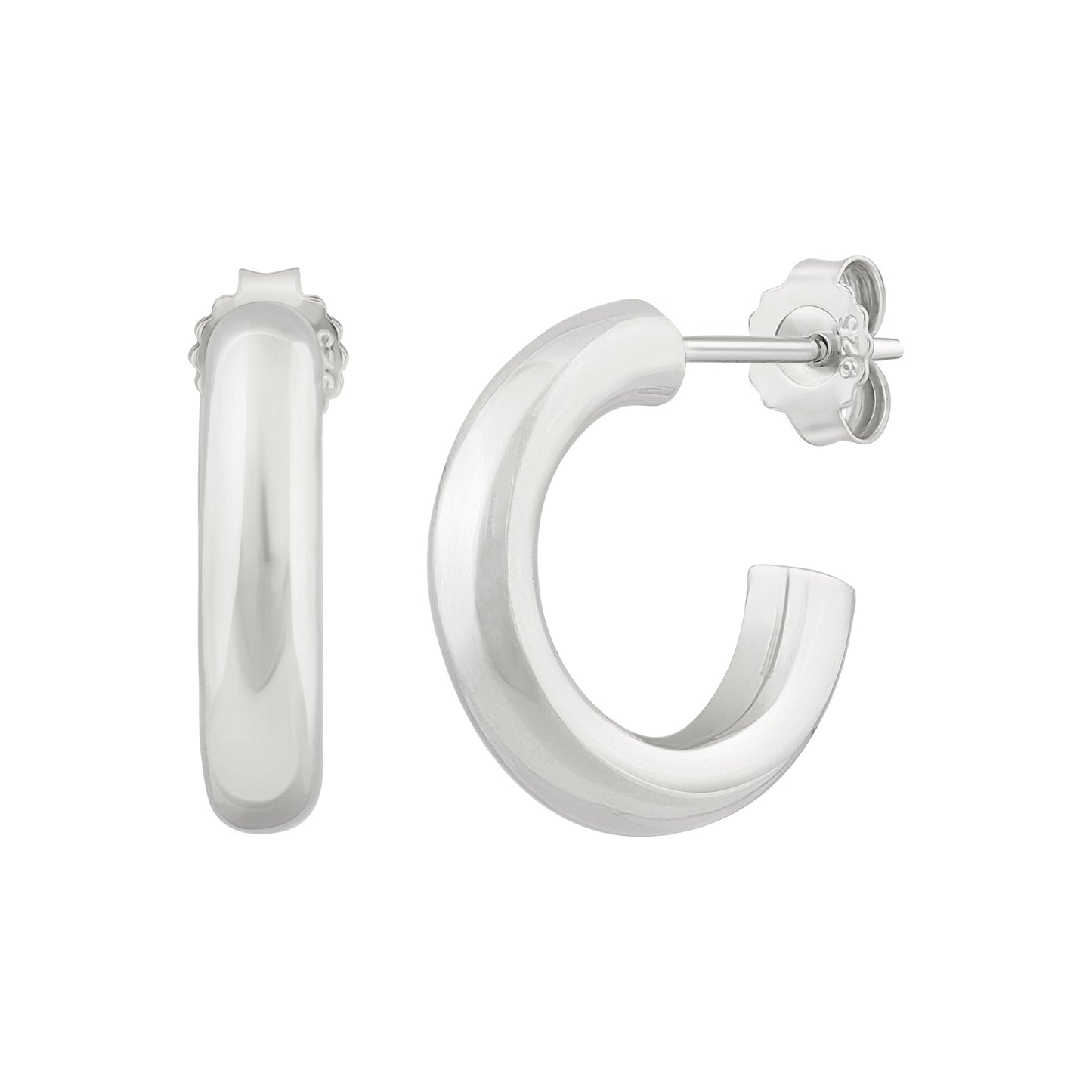 cai Creolen 925/- Sterling Silber rhodiniert 1,9cm ohne Stein