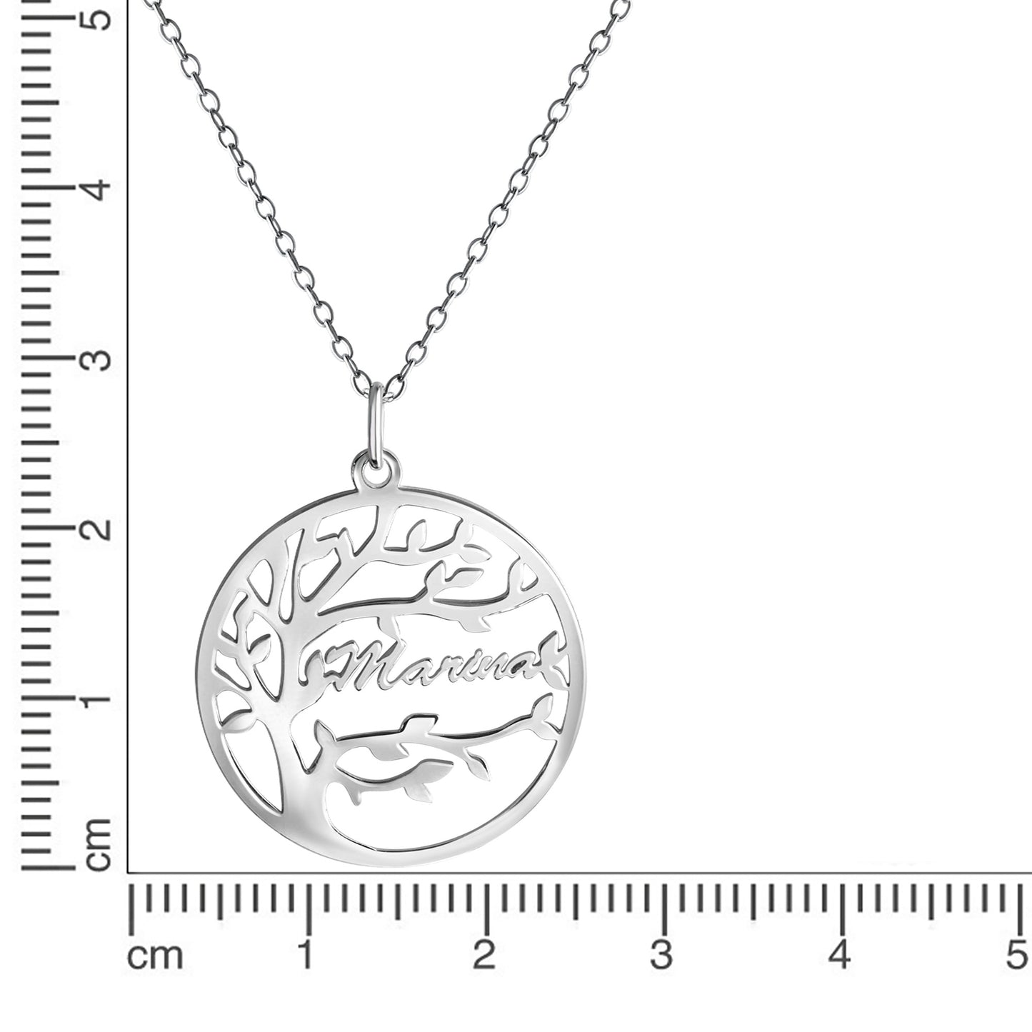 Anhänger mit Kette Ankerkette 925/- Sterling Silber rhodiniert 45,0cm