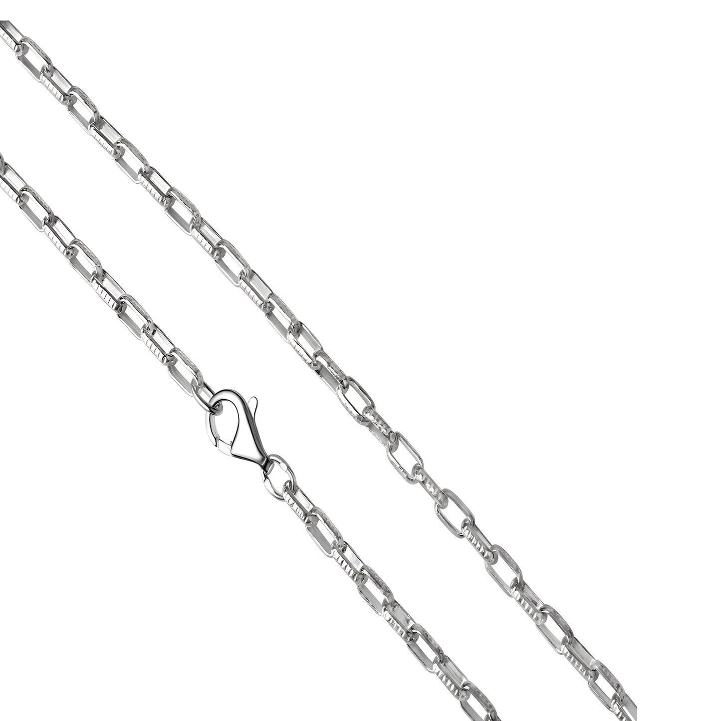 Collier Gliederkette 925/- Sterling Silber versilbert 50cm