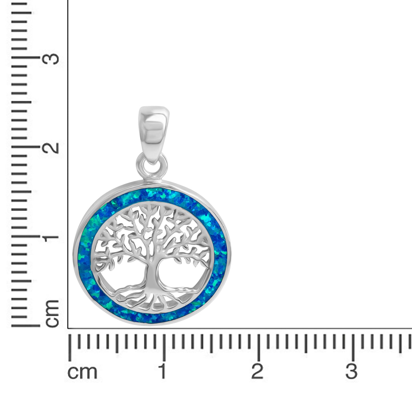 Anhänger 925/- Sterling Silber rhodiniert 3,0cm synth Opal