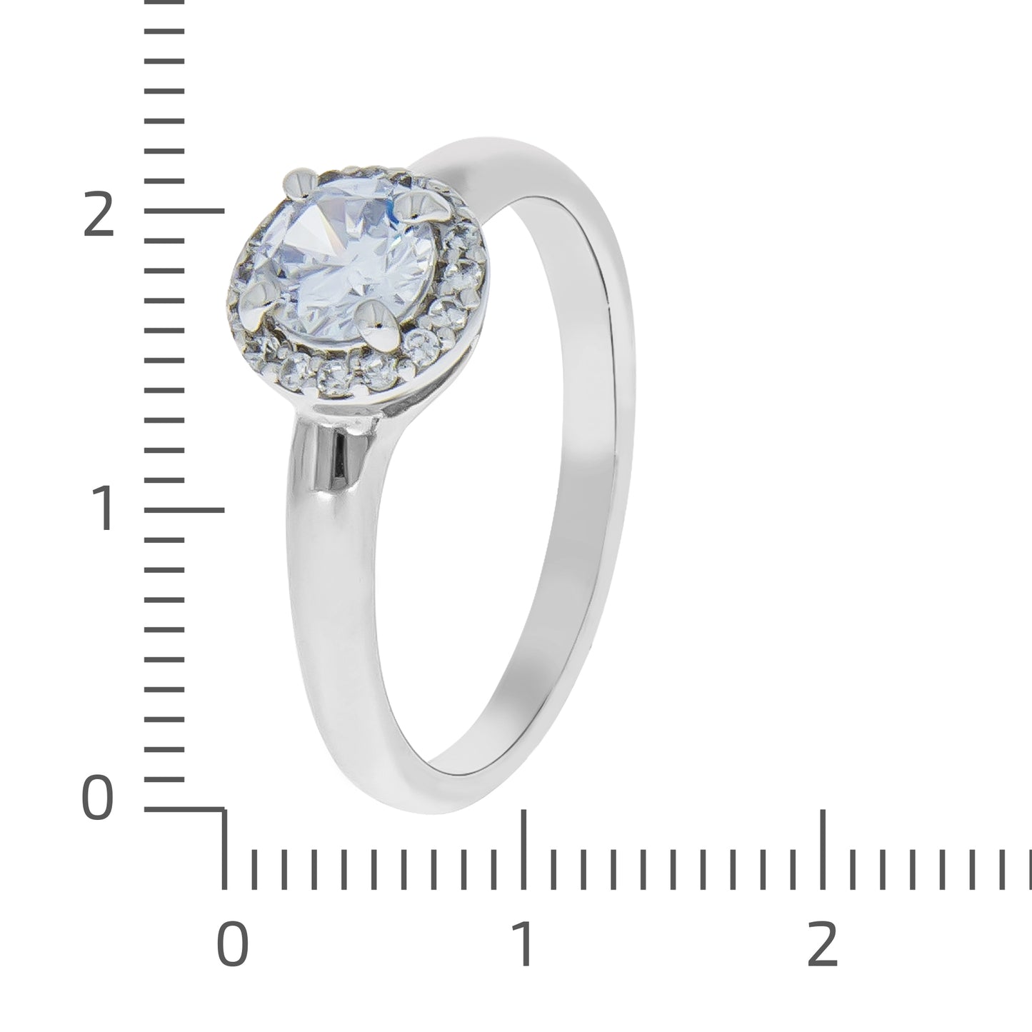 Ring 925/- Sterling Silber rhodiniert Zirkonia