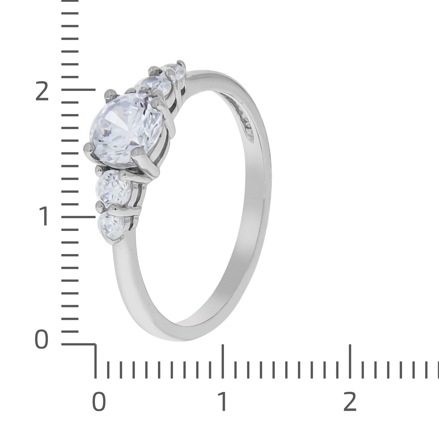 Ring 925/- Sterling Silber rhodiniert Zirkonia