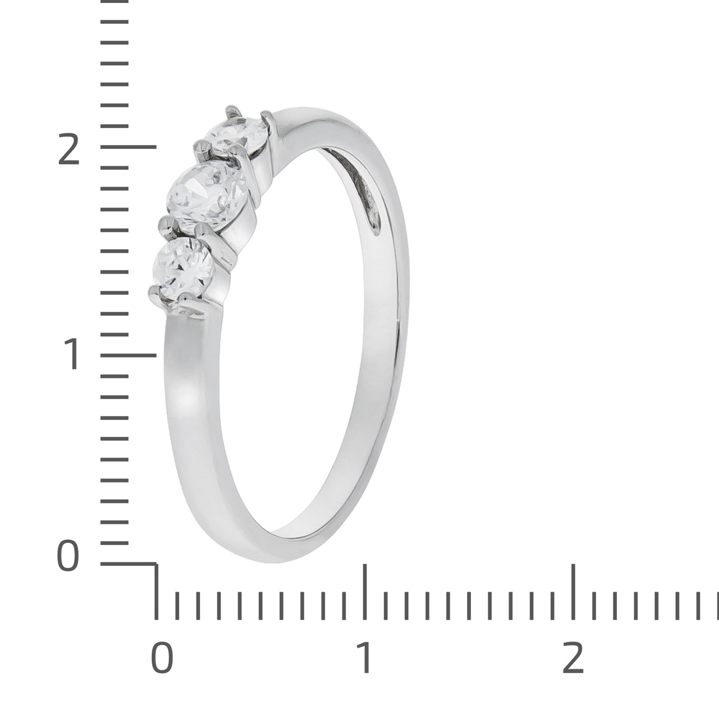 Ring 925/- Sterling Silber rhodiniert Zirkonia