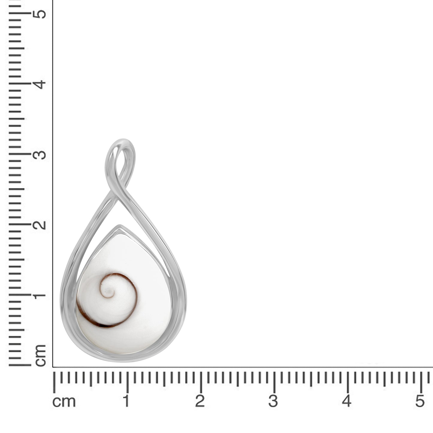 Anhänger 925/- Sterling Silber rhodiniert 3,3cm Muschel