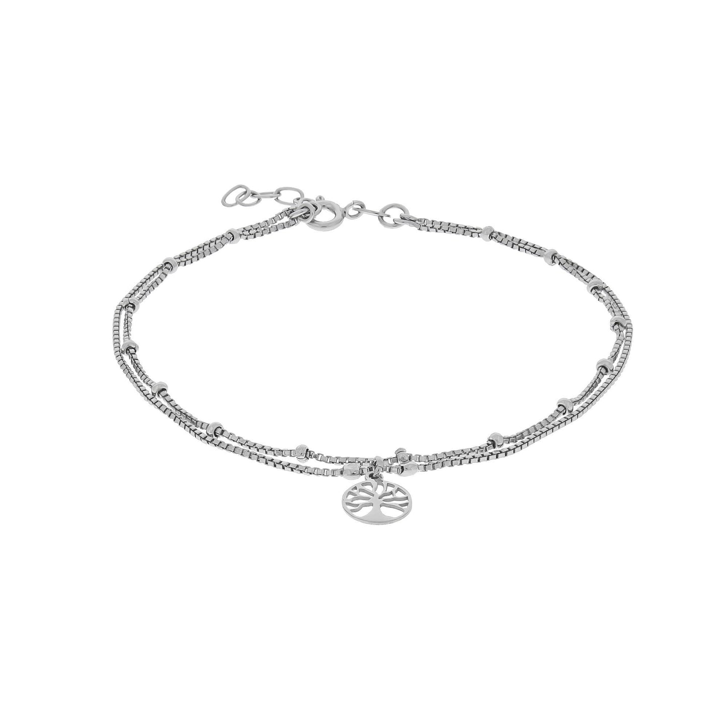 Armband Venezianerkette 925/- Sterling Silber rhodiniert 19,0cm