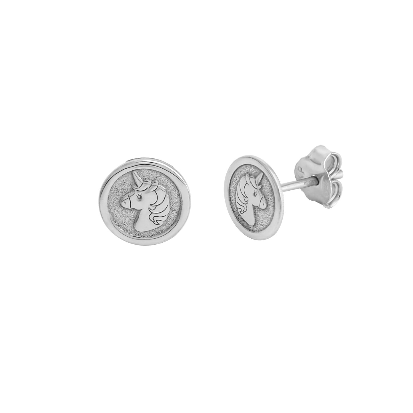 Ohrstecker 925/- Sterling Silber rhodiniert 0,8cm