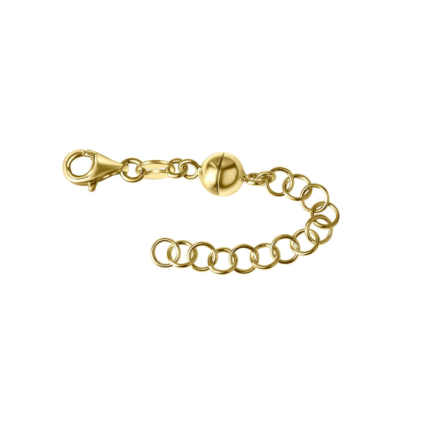 Magnetschließe Ankerkette 925/- Sterling Silber vergoldet 7cm