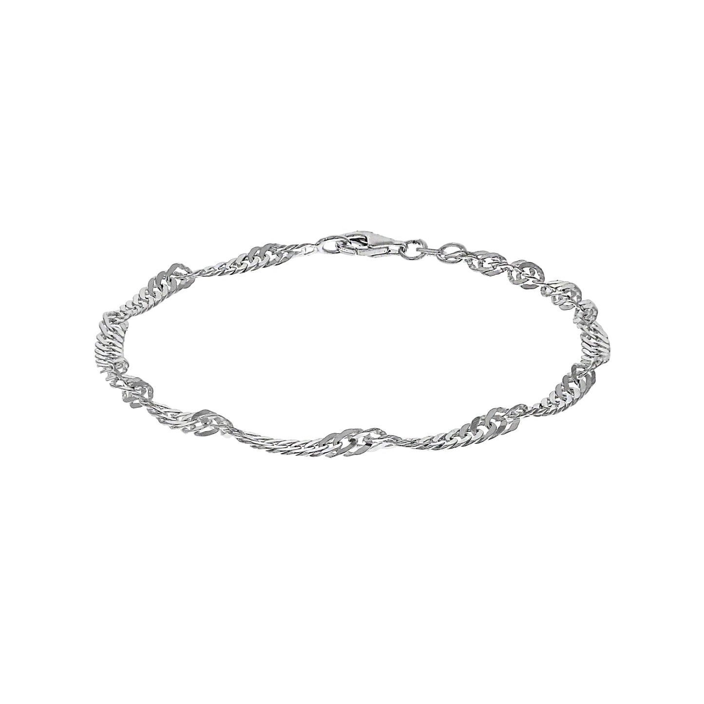 Armband Singapurkette 925/- Sterling Silber 19cm