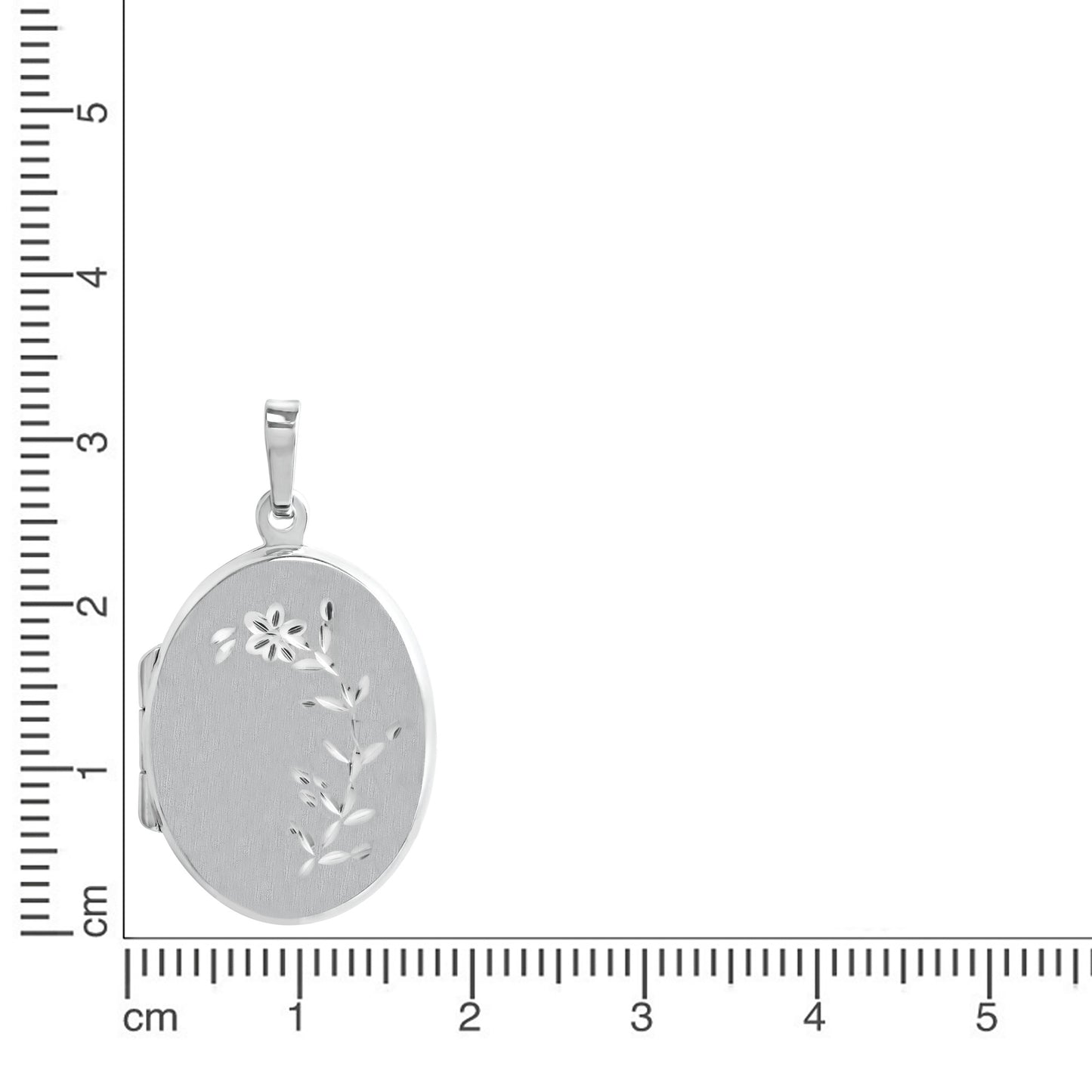 Medaillon 925/- Sterling Silber rhodiniert 2,9cm