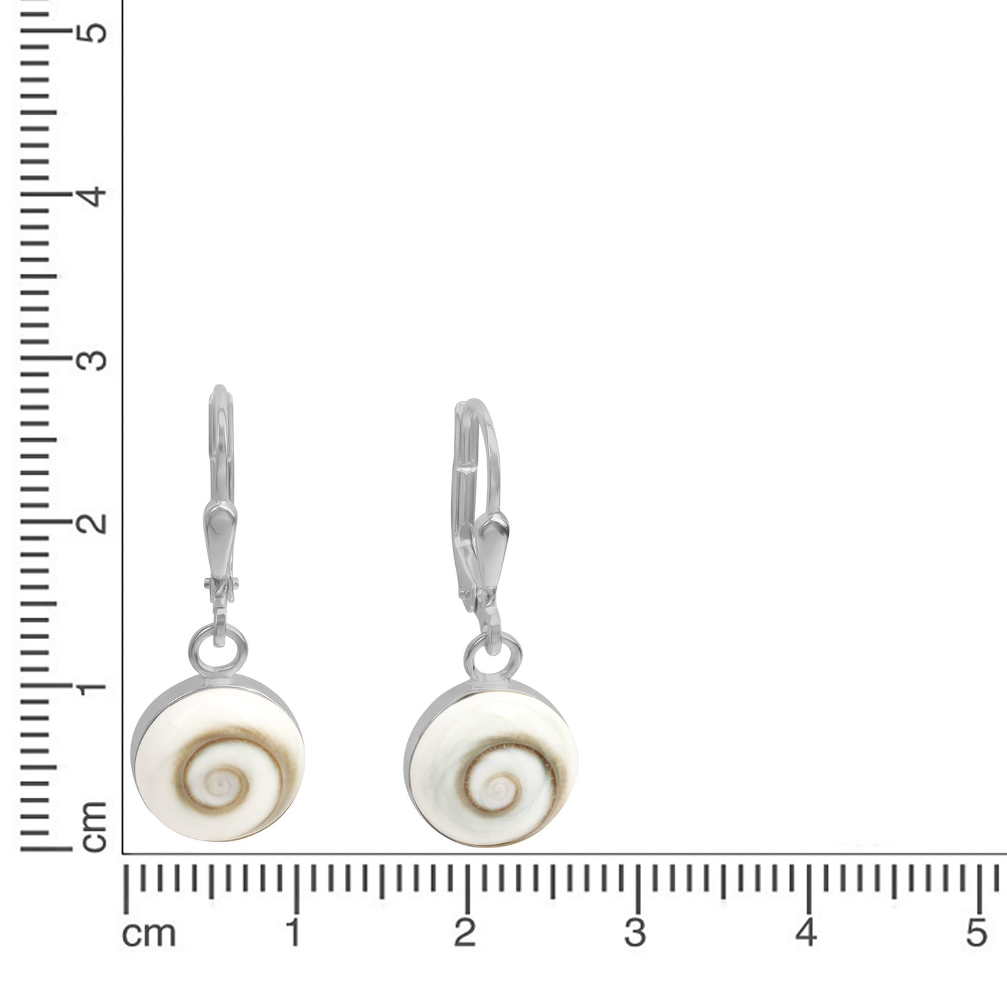 Ohrhänger 925/- Sterling Silber 2,7cm Muschel