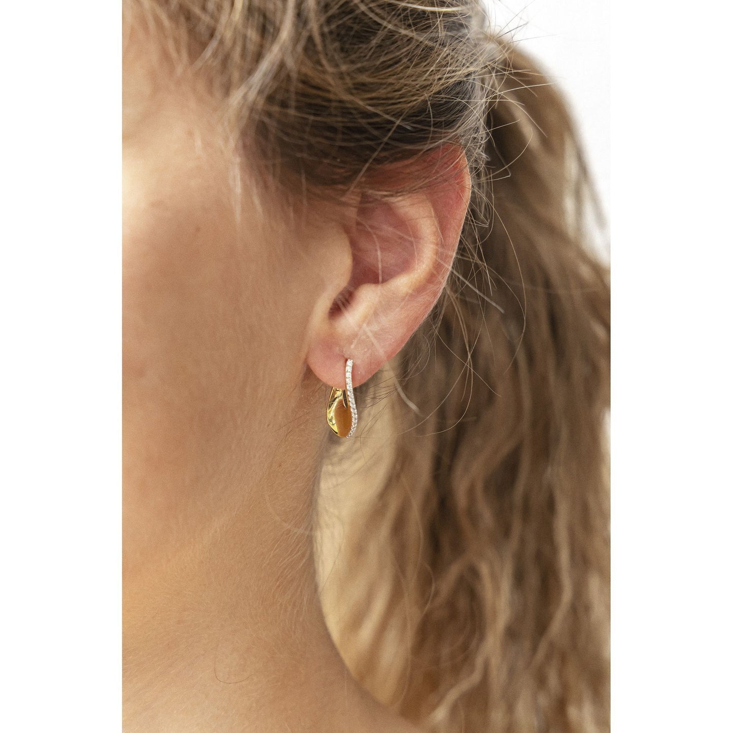 Ohrring 375/- Gold 1,8cm Zirkonia