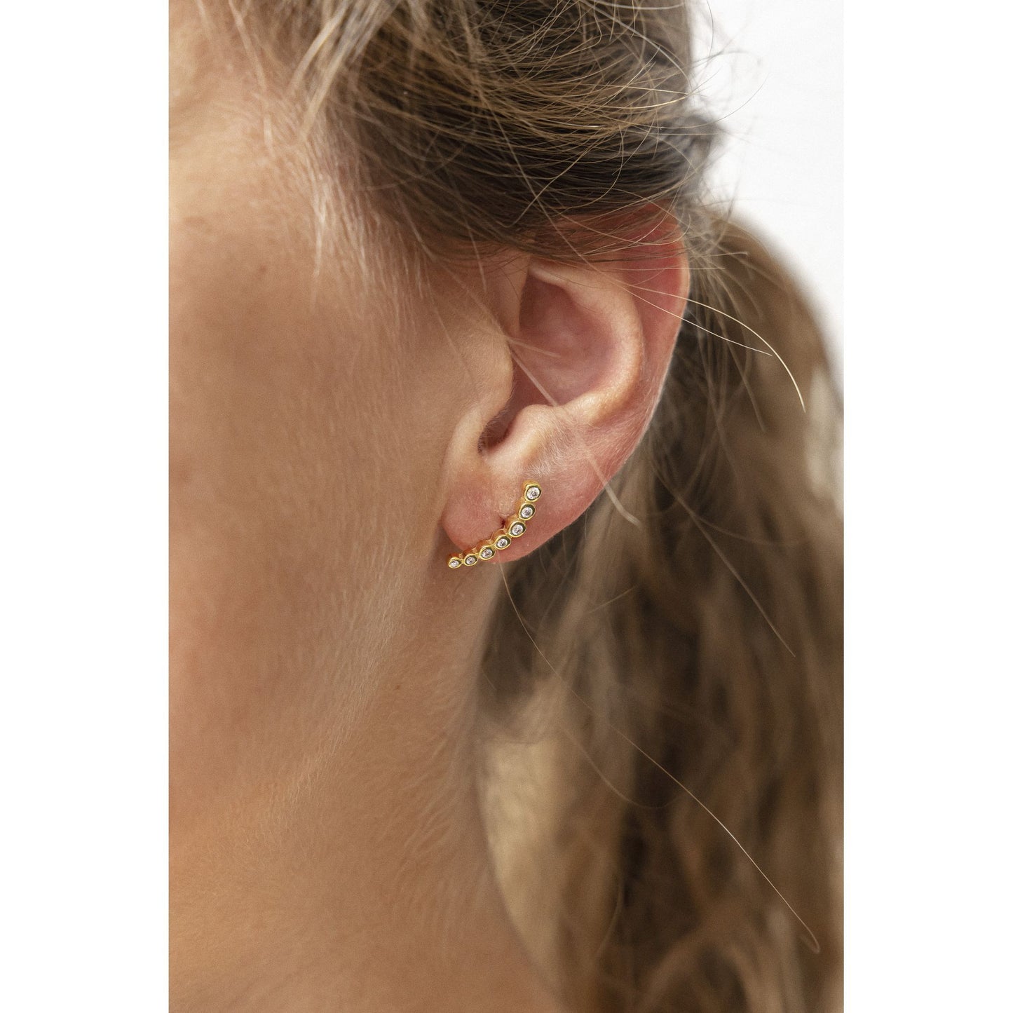 Ohrring 375/- Gold 1,8cm Zirkonia