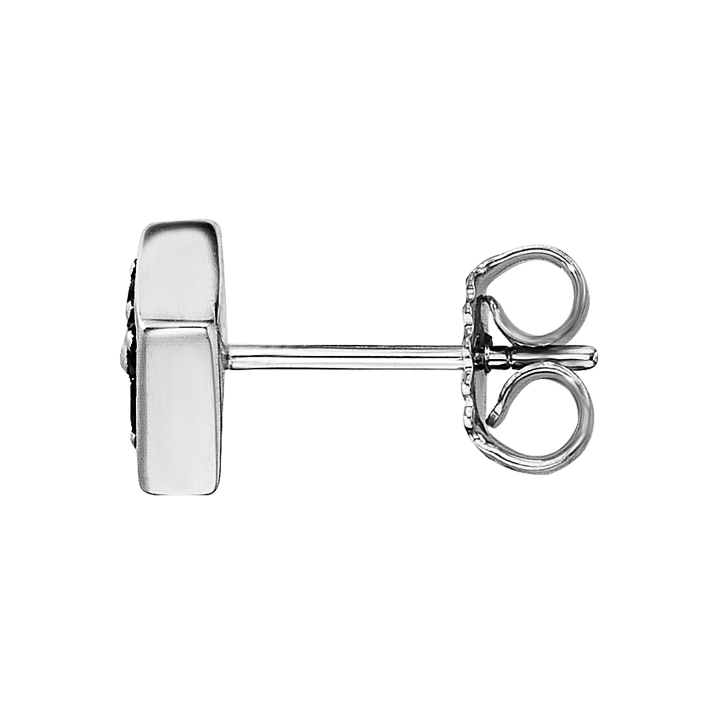cai Single-Ohrstecker 925/- Sterling Silber rhodiniert 0,6cm Spinell 0,004ct